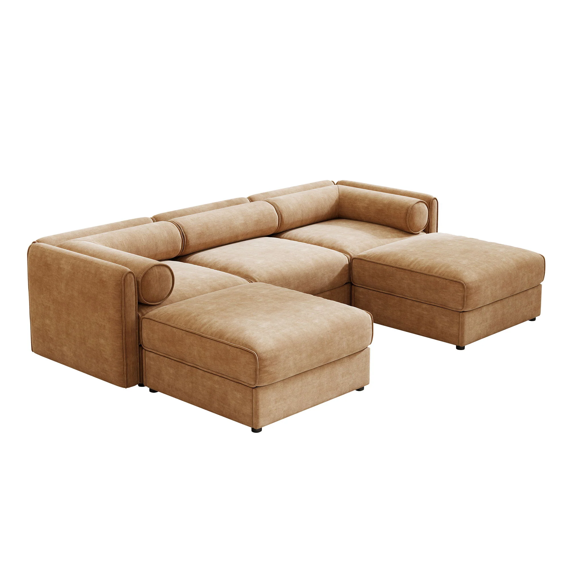Contemporary Elegant Sofa With Storage And Ottoman - Image 11