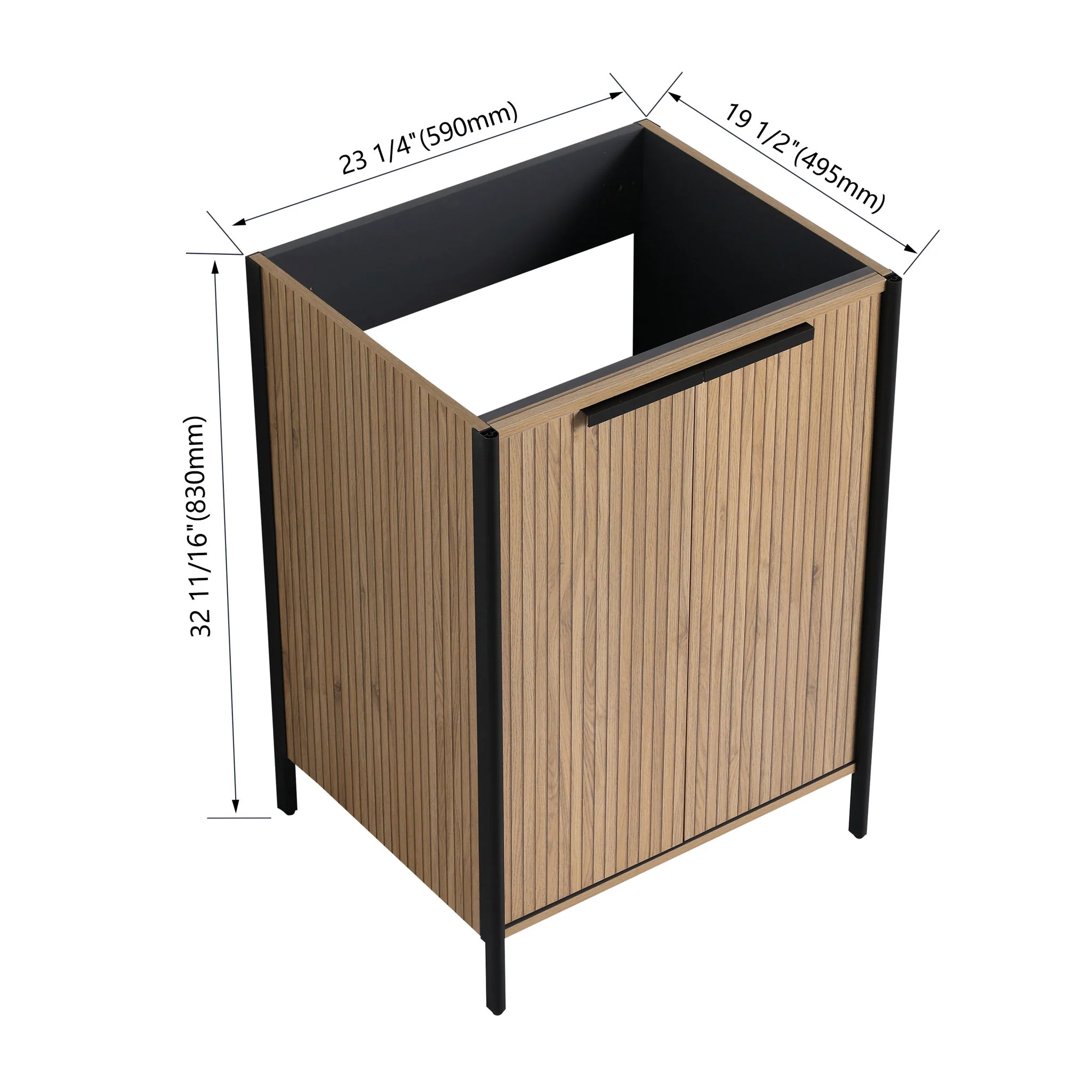 Contemporary Freestanding Bathroom Vanity With Adjustable Shelves - Image 9