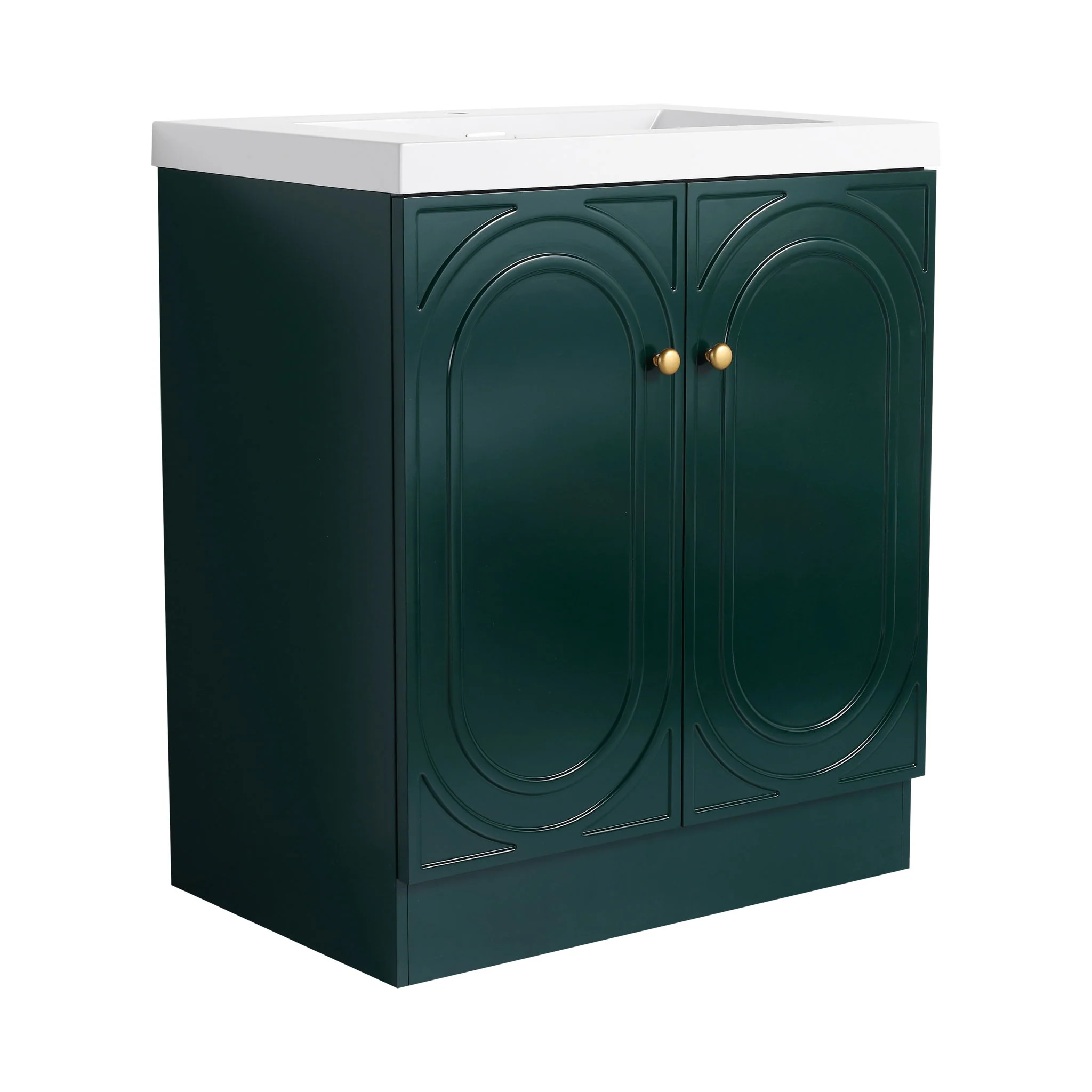 Contemporary Freestanding Bathroom Vanity With Resin Sink & Soft-Close Cabinet Doors - Image 2
