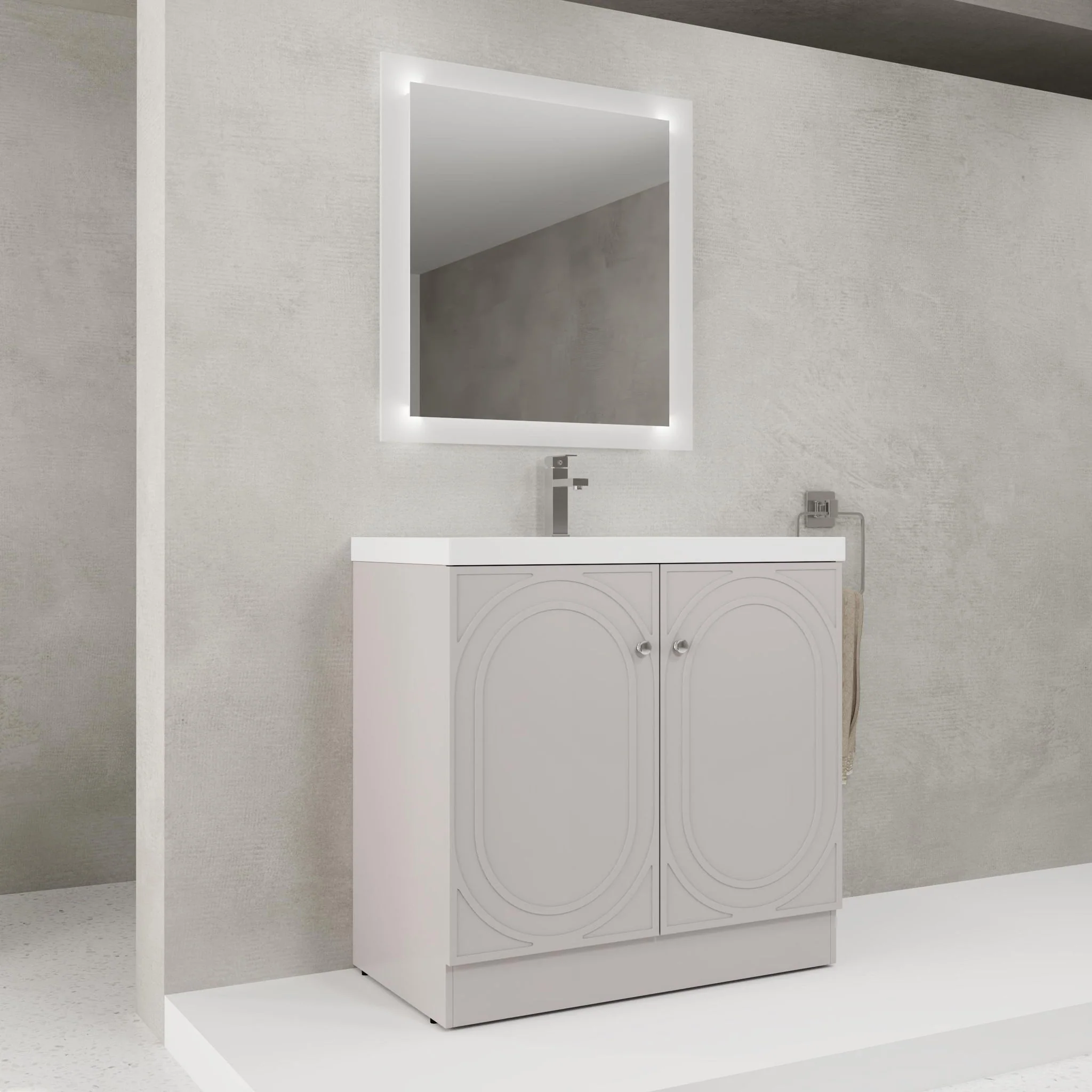Contemporary Freestanding Bathroom Vanity With Resin Sink & Soft-Close Cabinet Doors - Image 27