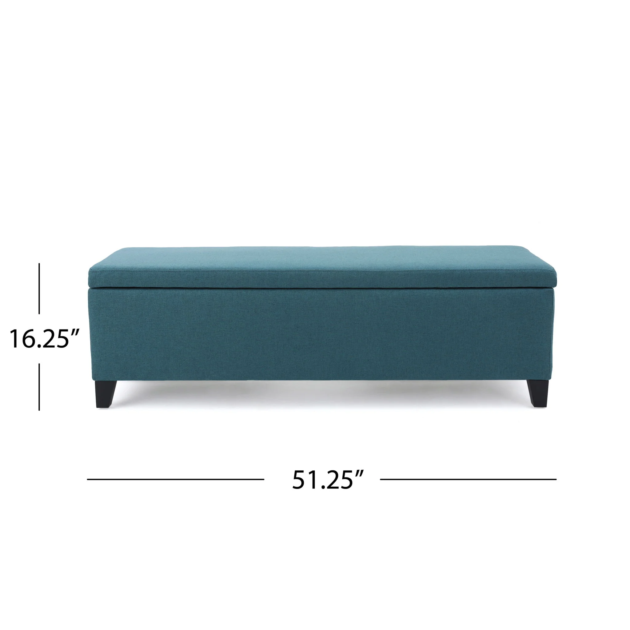 Contemporary Storage Ottoman Bench With Upholstery - Image 6
