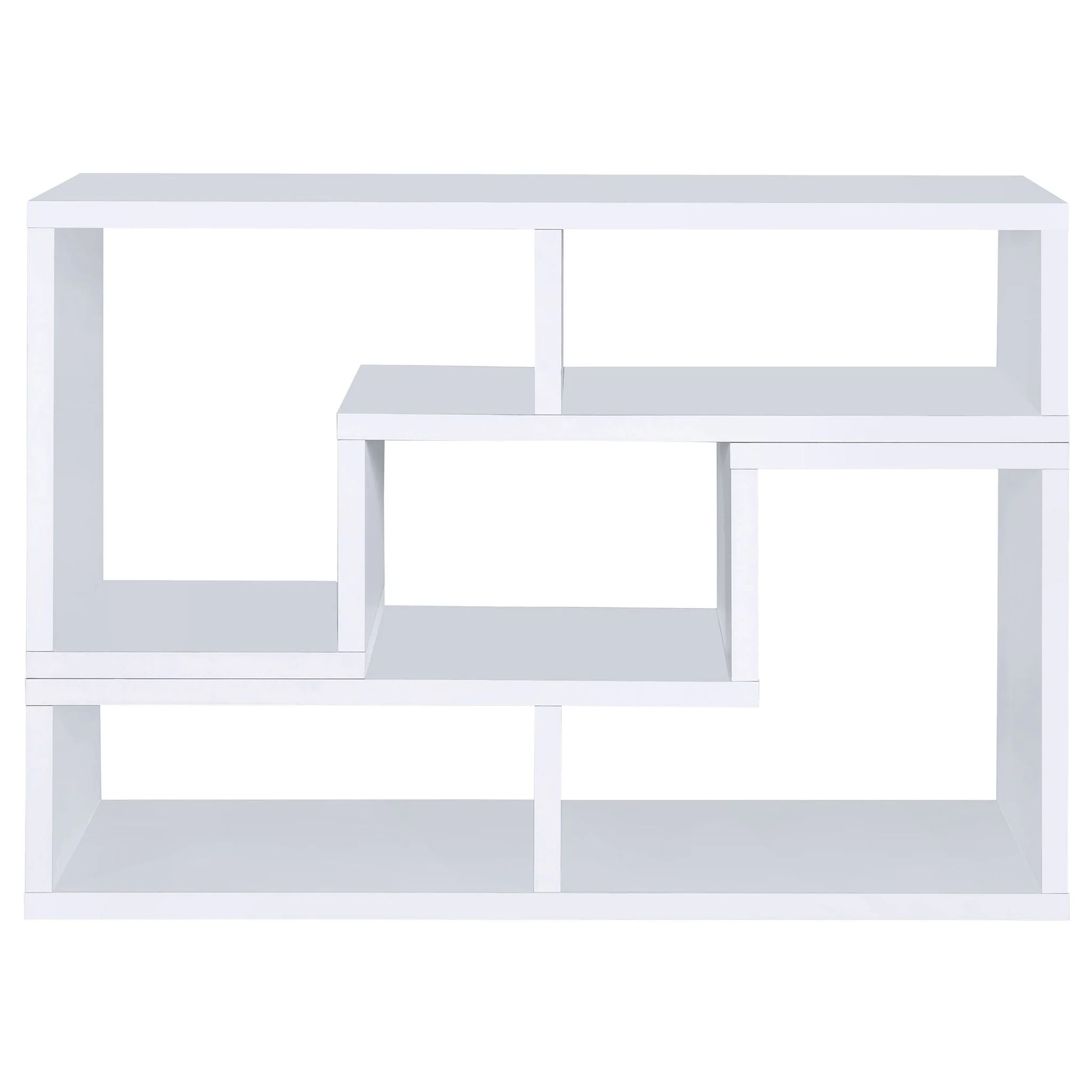 Convertable L-Shaped Bookcase With Open Shelves - White - Image 2