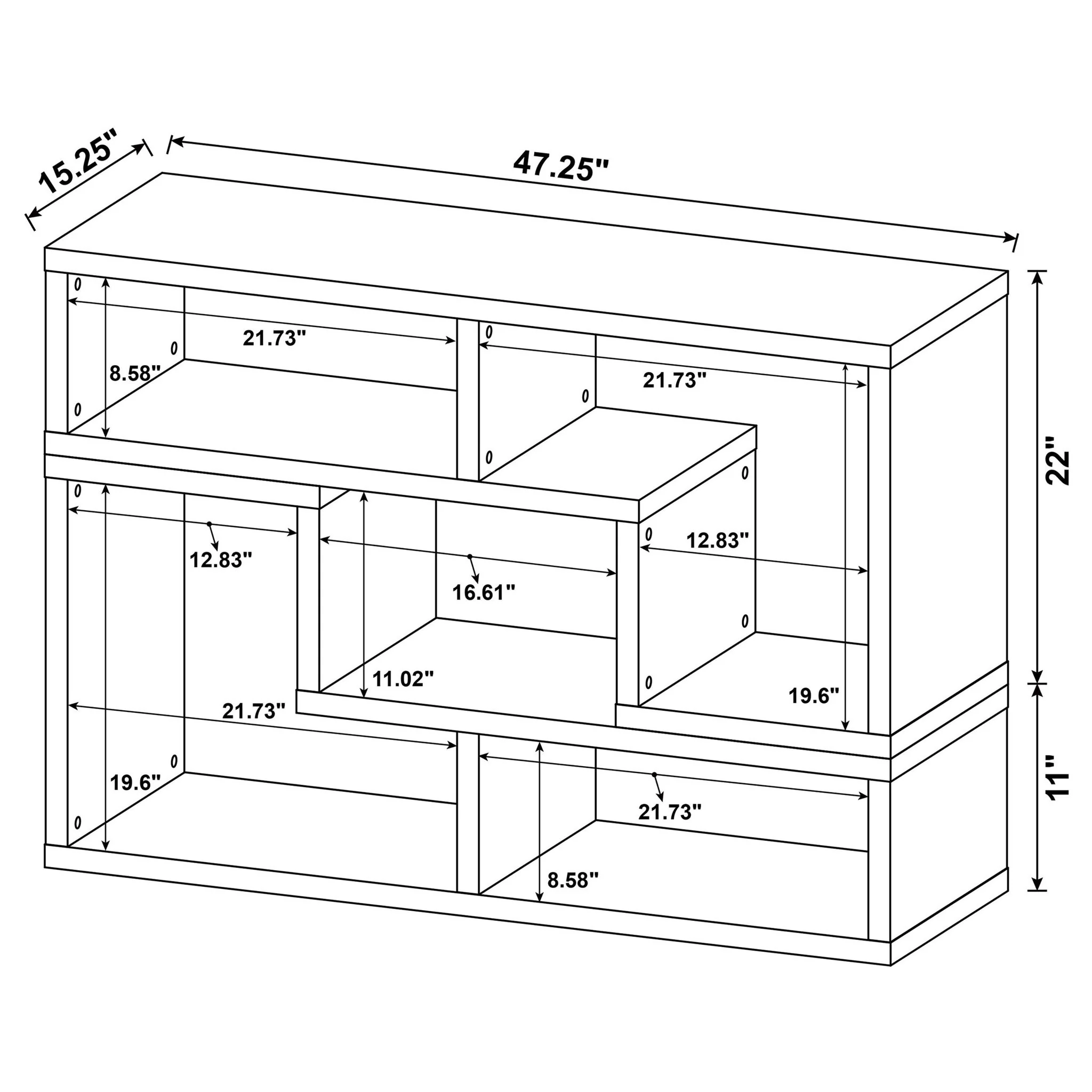 Convertable L-Shaped Bookcase With Open Shelves - White - Image 3
