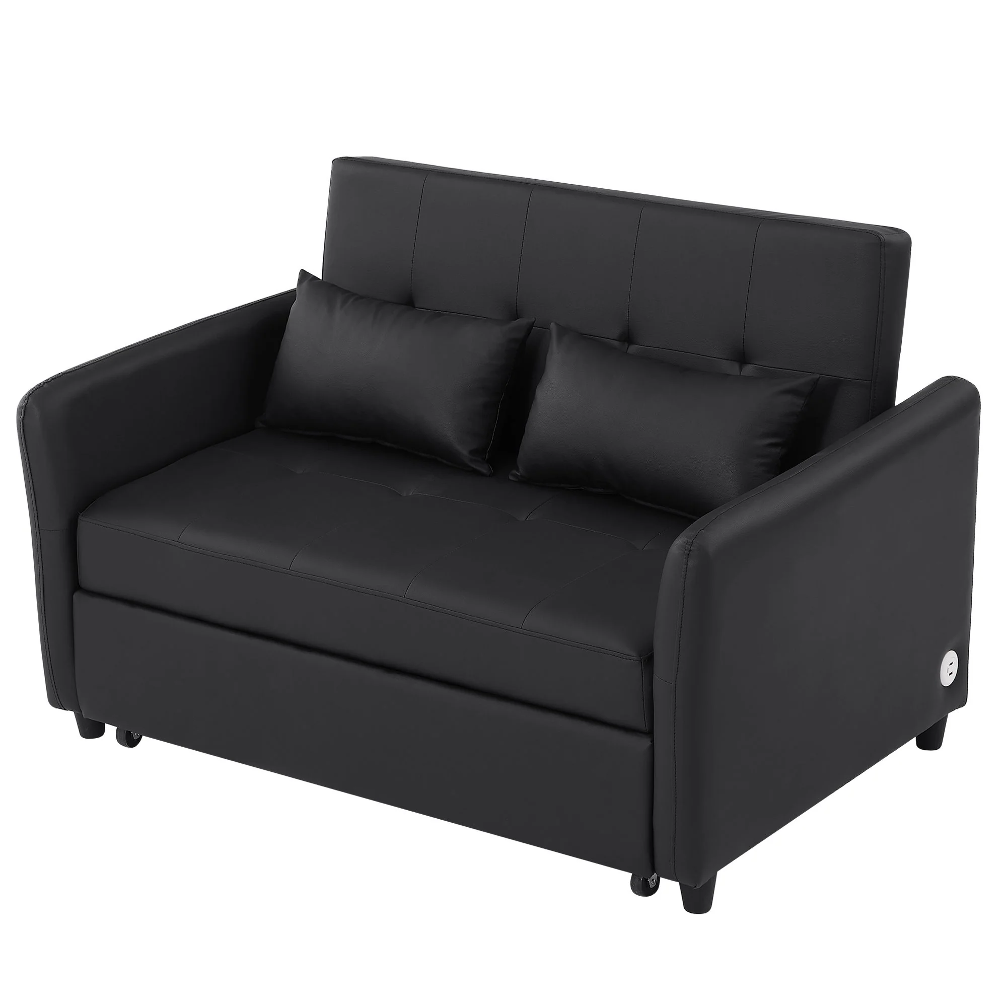 Convertible Sleeper Bed, Adjustable Oversized Armchair With 3 USB Ports