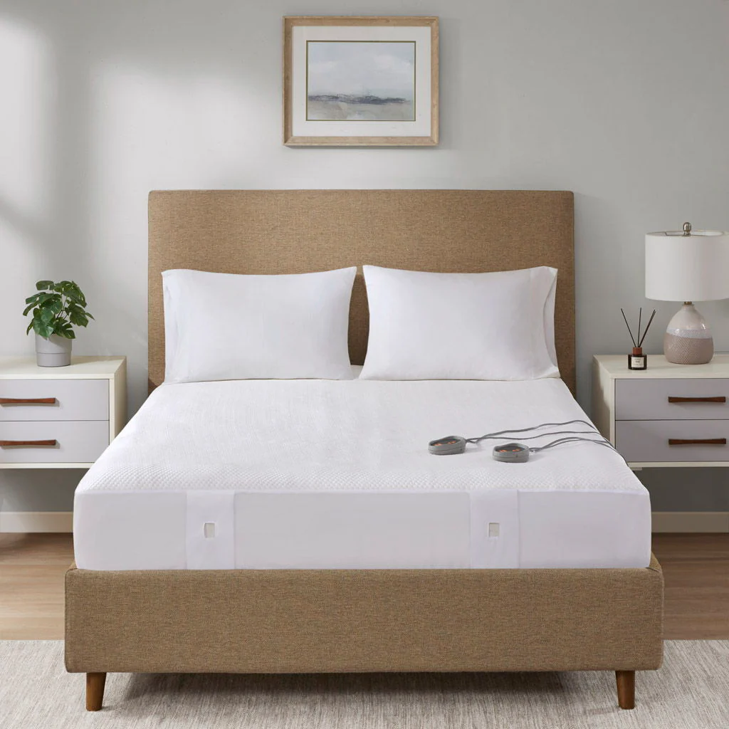Cool Touch - Queen Heated Mattress Pad - White - Image 3
