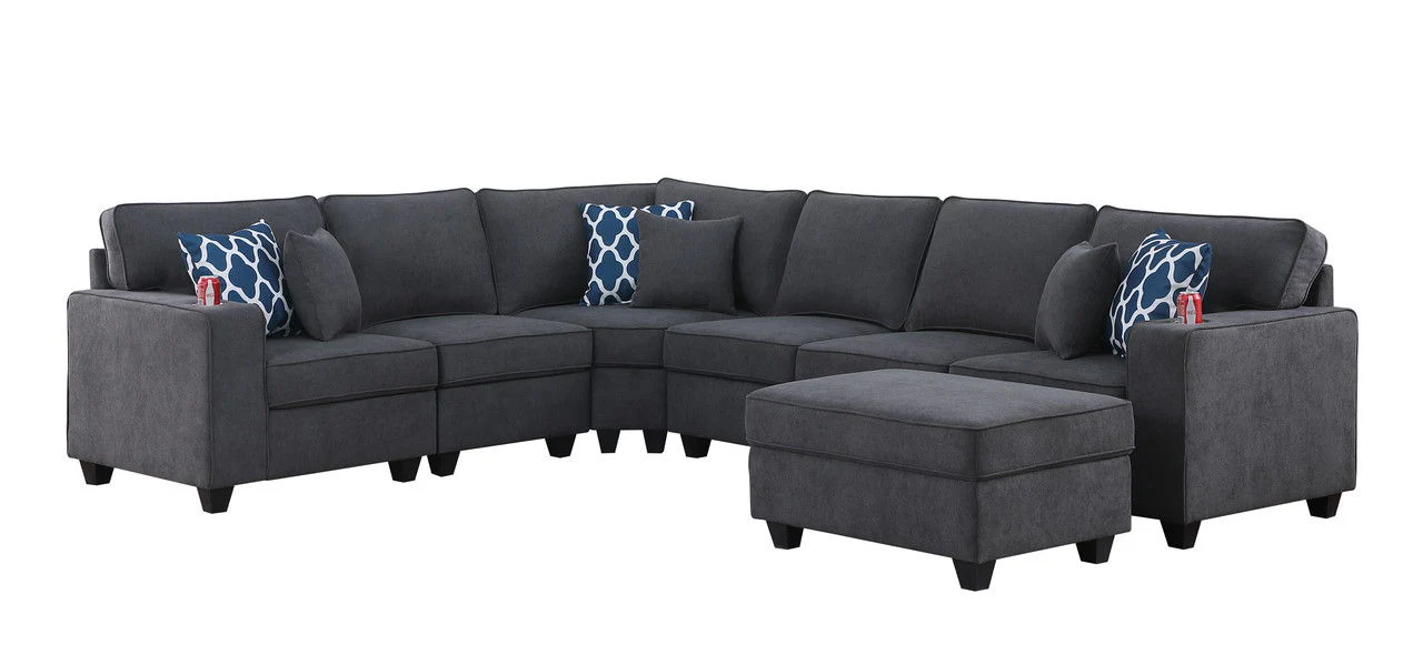 Cooper - Sectional Sofa With Ottoman And Cupholder - Image 8