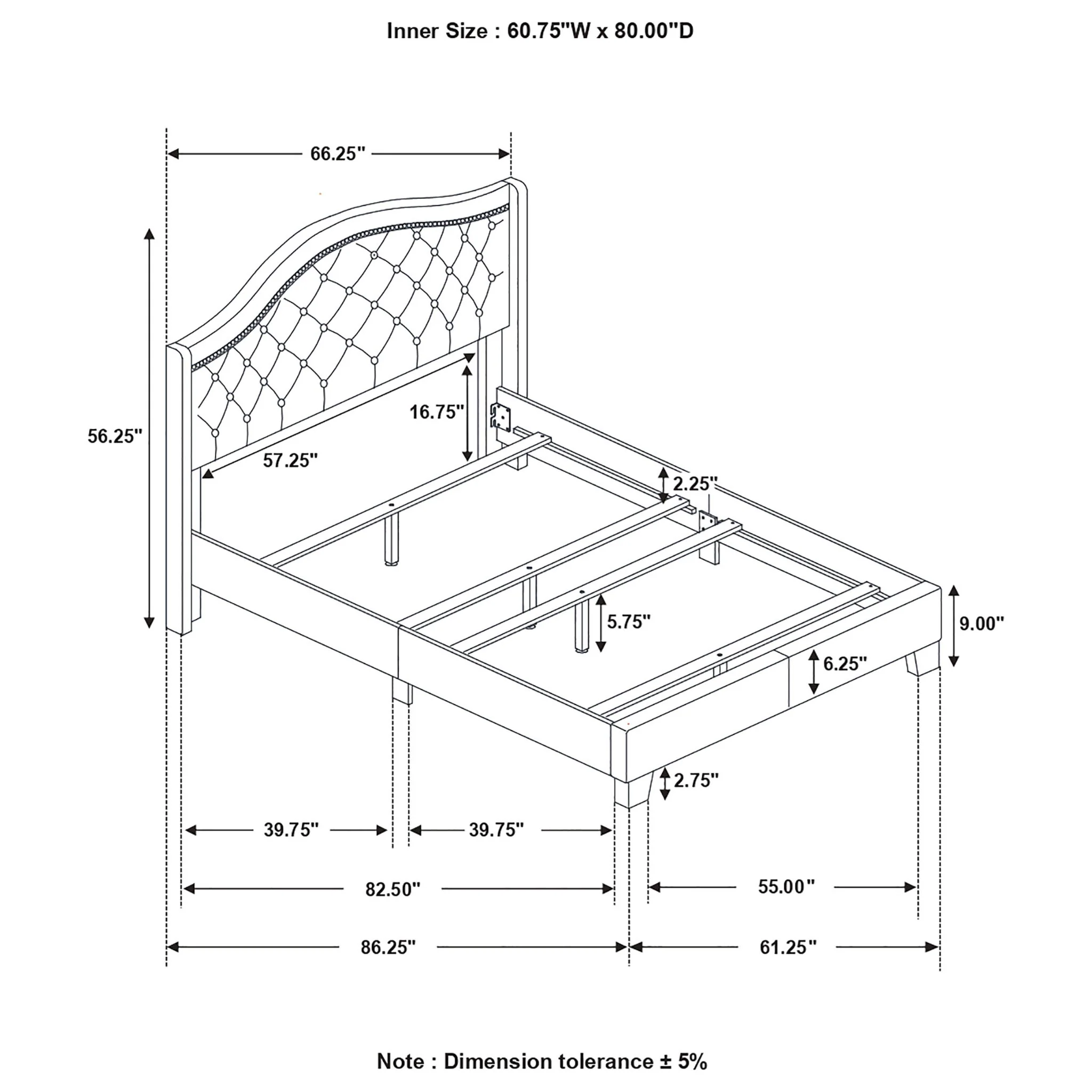 Copper - Wingback Bed - Image 10