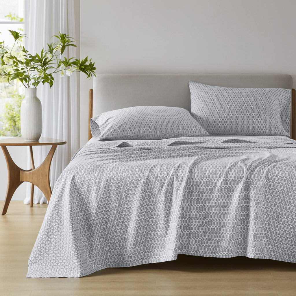 Cotton 144TC - Full Printed Sheets - Diamond Gray
