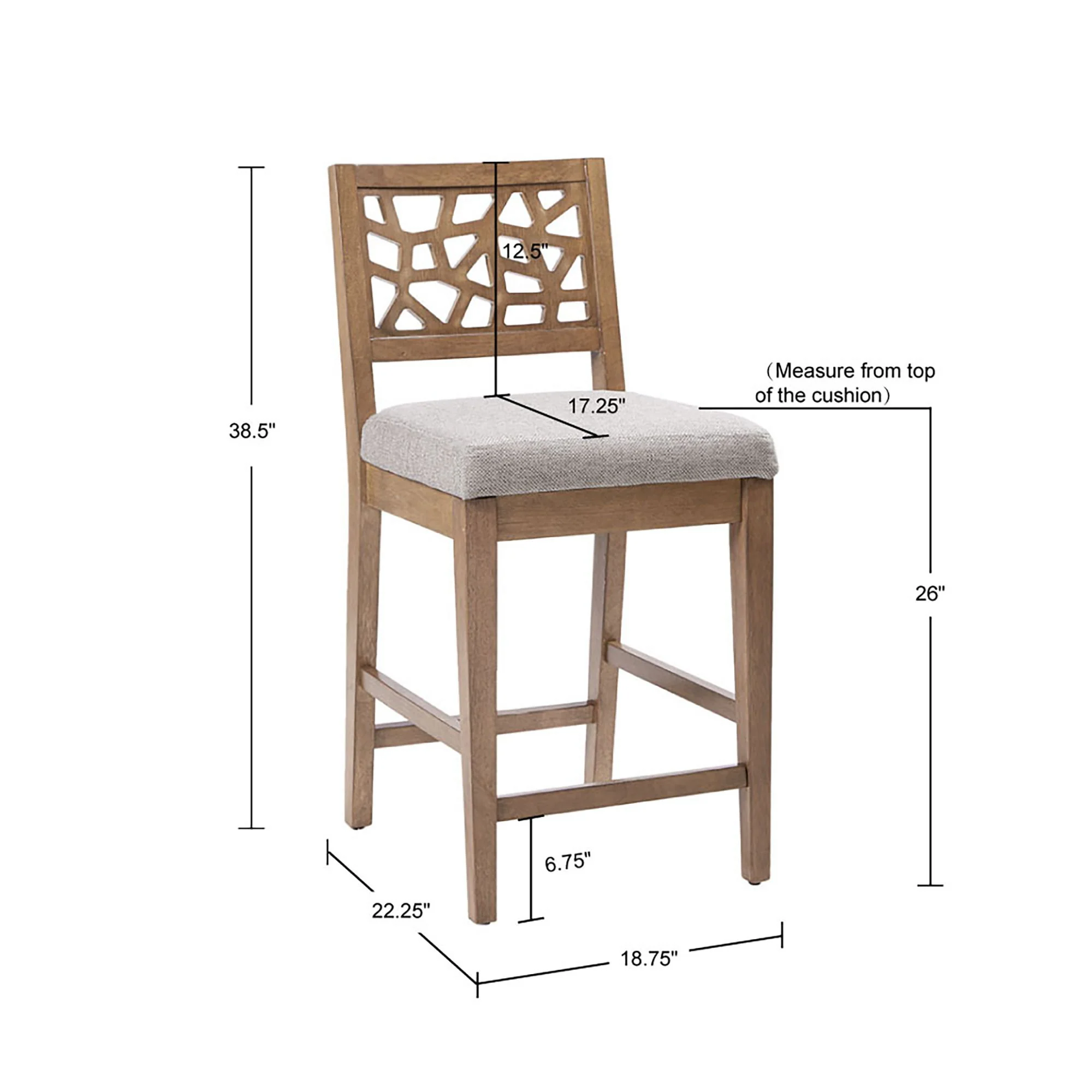 Crackle - Counter Stool - Light Gray - Image 3