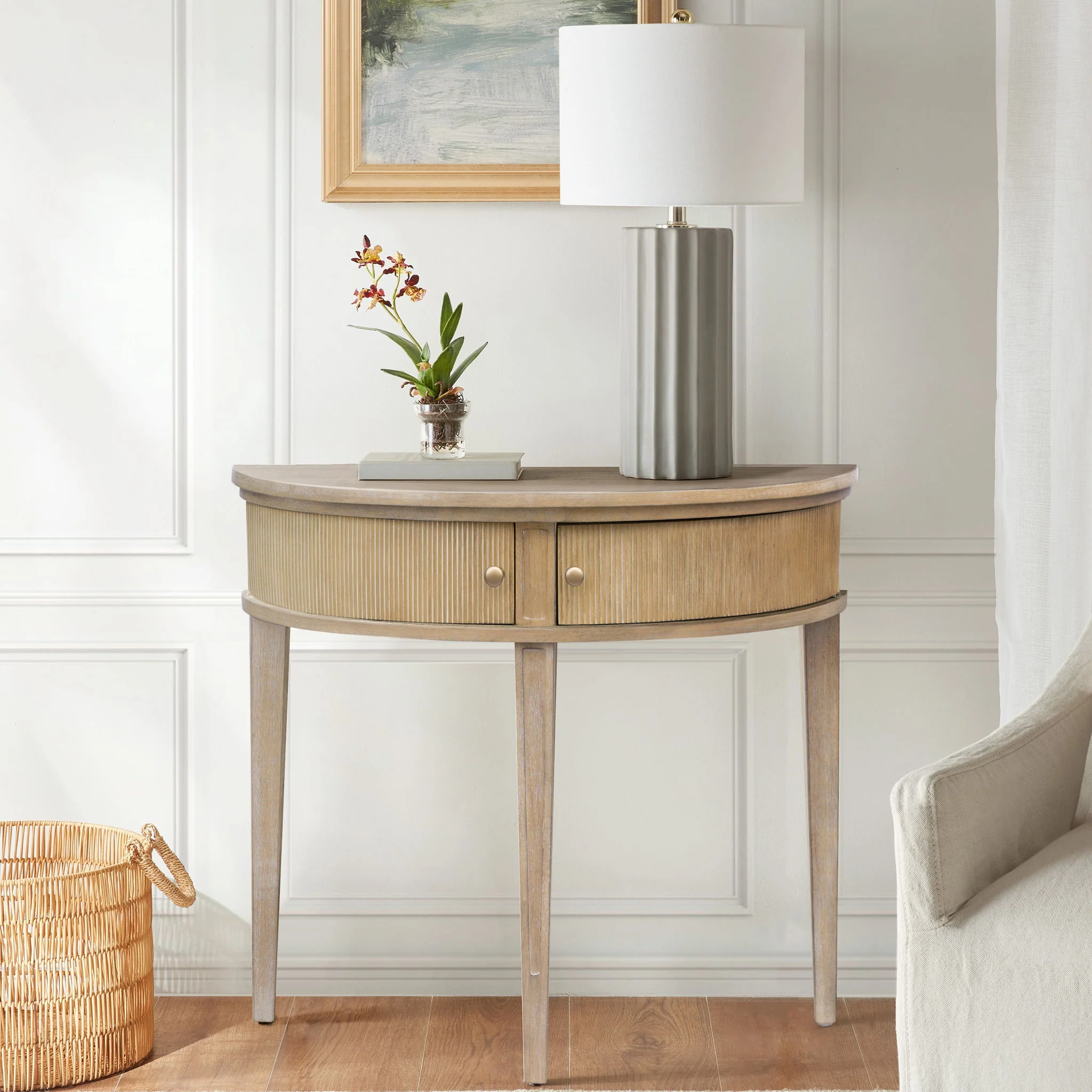 Crestview - Storage Console Table - Reclaimed Wheat