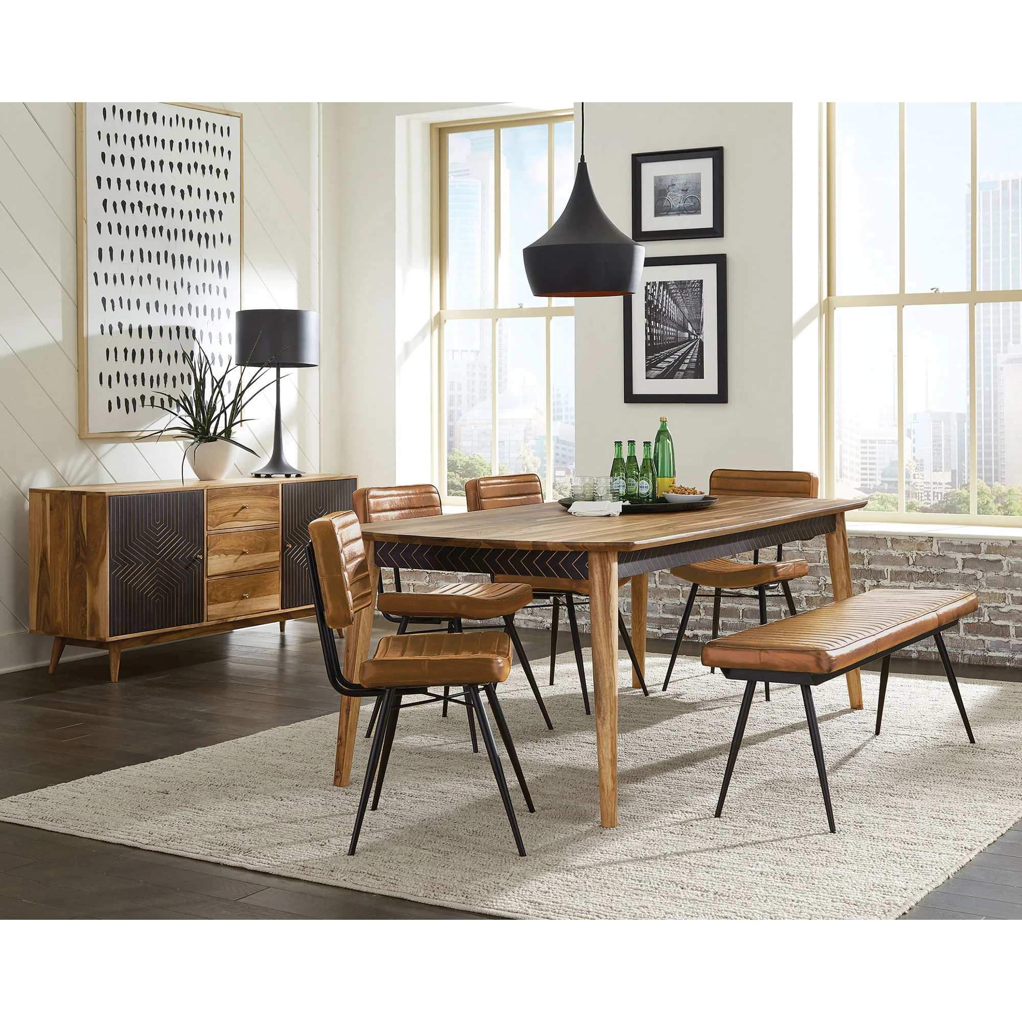 Crossmoor - Sheesham Dining Table - Natural Wood - Image 2