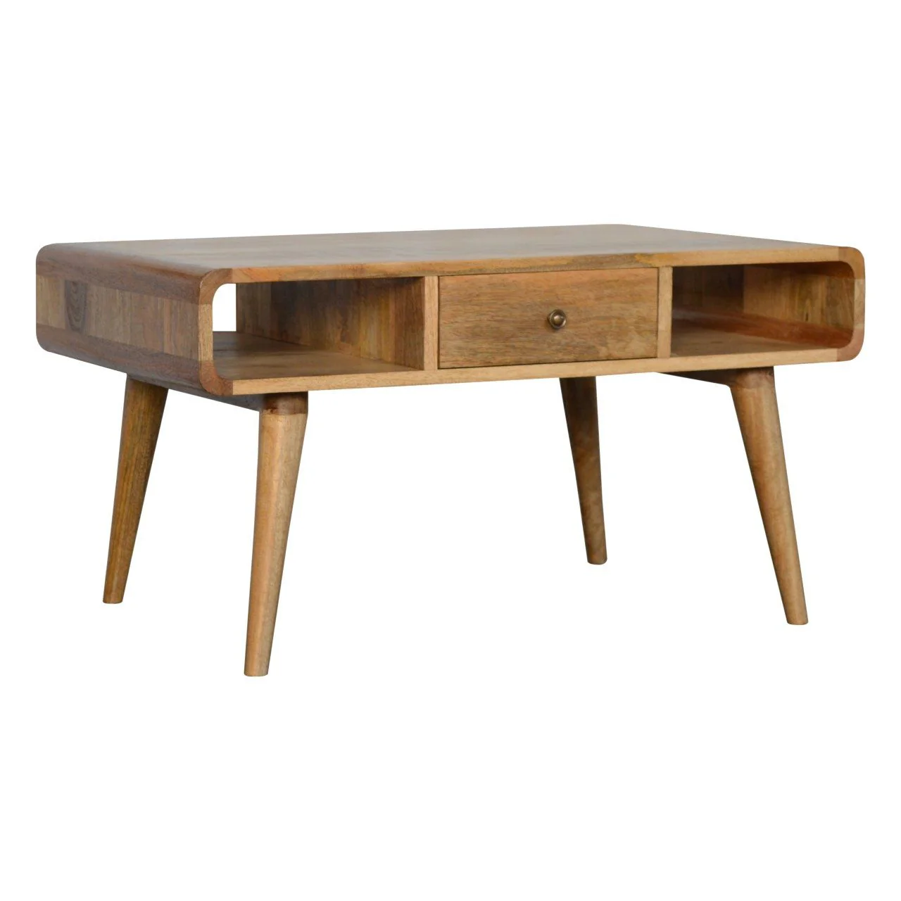 Curved Coffee Table - Oak - Image 4