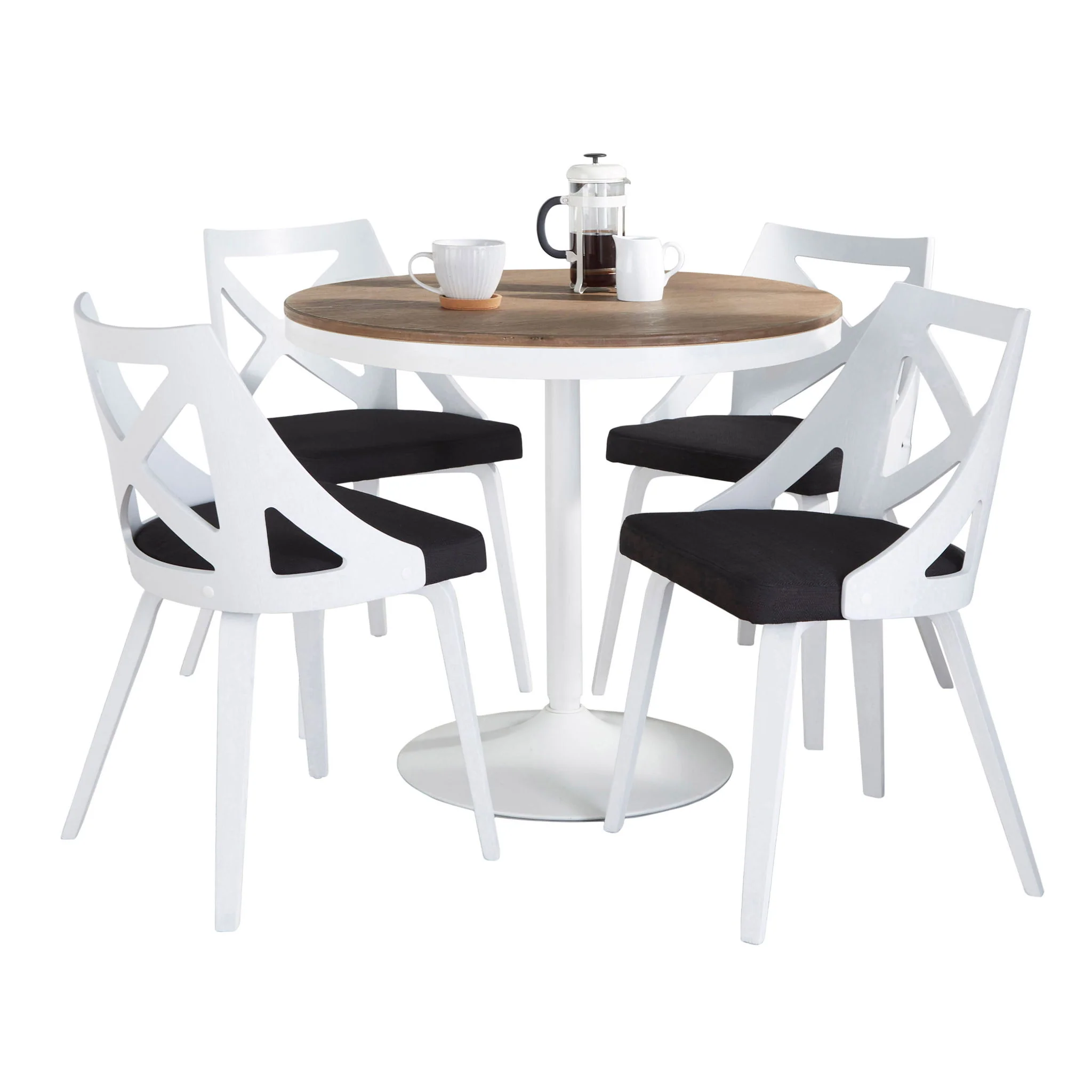 Dakota Charlotte - 5 Piece Contemporary Design Dining Set - Image 2