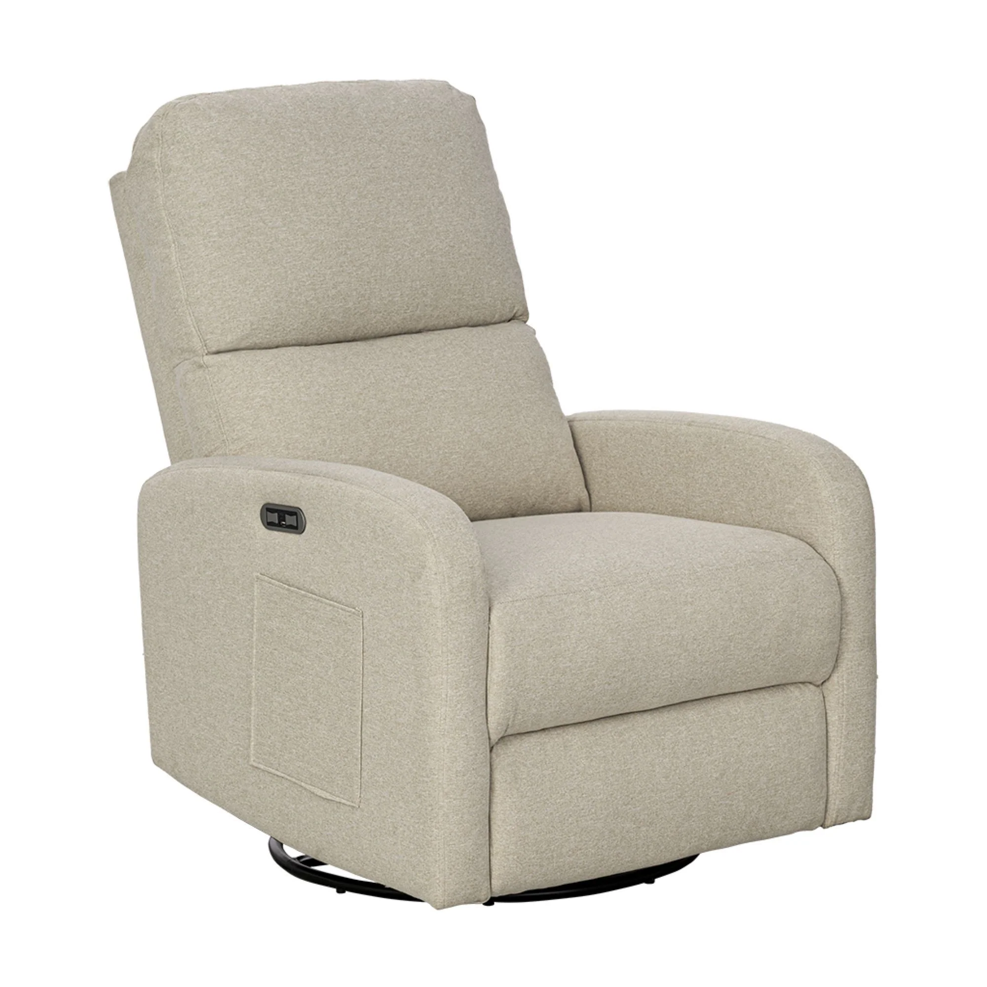 Dakota - Power Recliner 3-In-1 With Swivel, Glider, USB Ports - Beige - Image 3