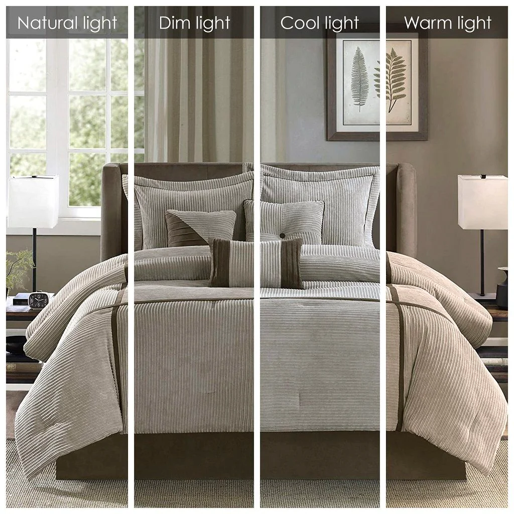 Dallas - Queen - Piece Comforter (Set of 7) - Taupe - Image 3