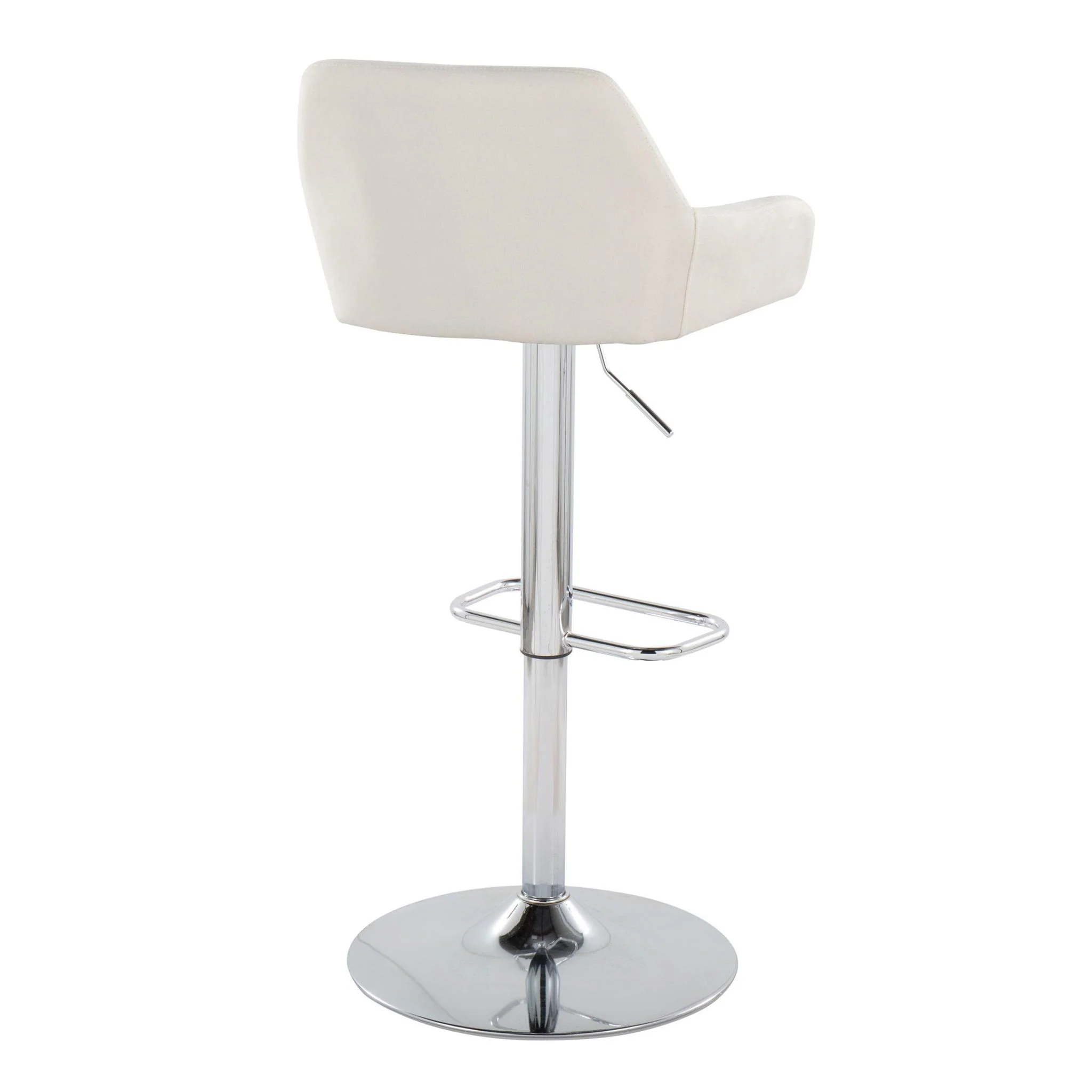 Daniella - Contemporary Adjustable Barstool With Swivel With Rounded Rectangle Footrest (Set of 2) - Image 9