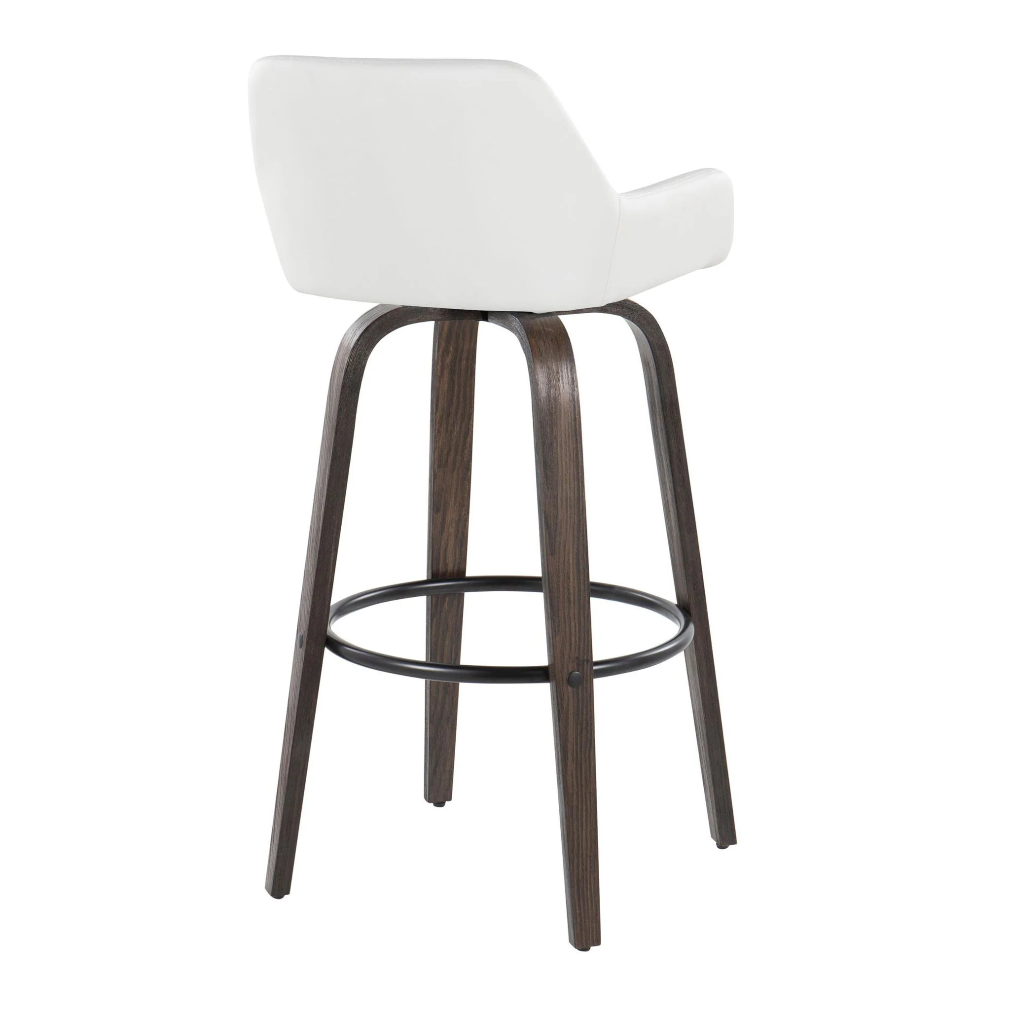 Daniella - Contemporary Fixed Height, Barstool With Swivel With Round Footrest (Set of 2) - Image 12