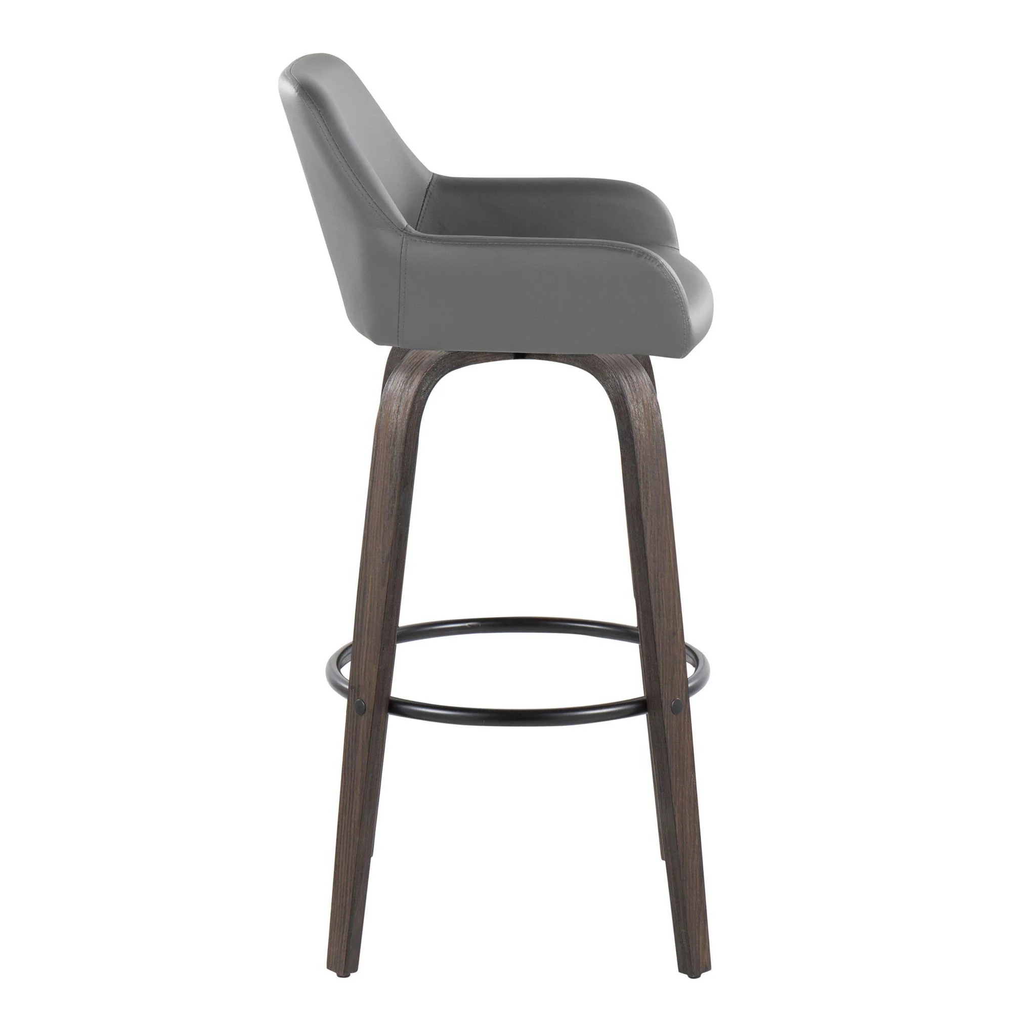 Daniella - Contemporary Fixed Height, Barstool With Swivel With Round Footrest (Set of 2) - Image 20