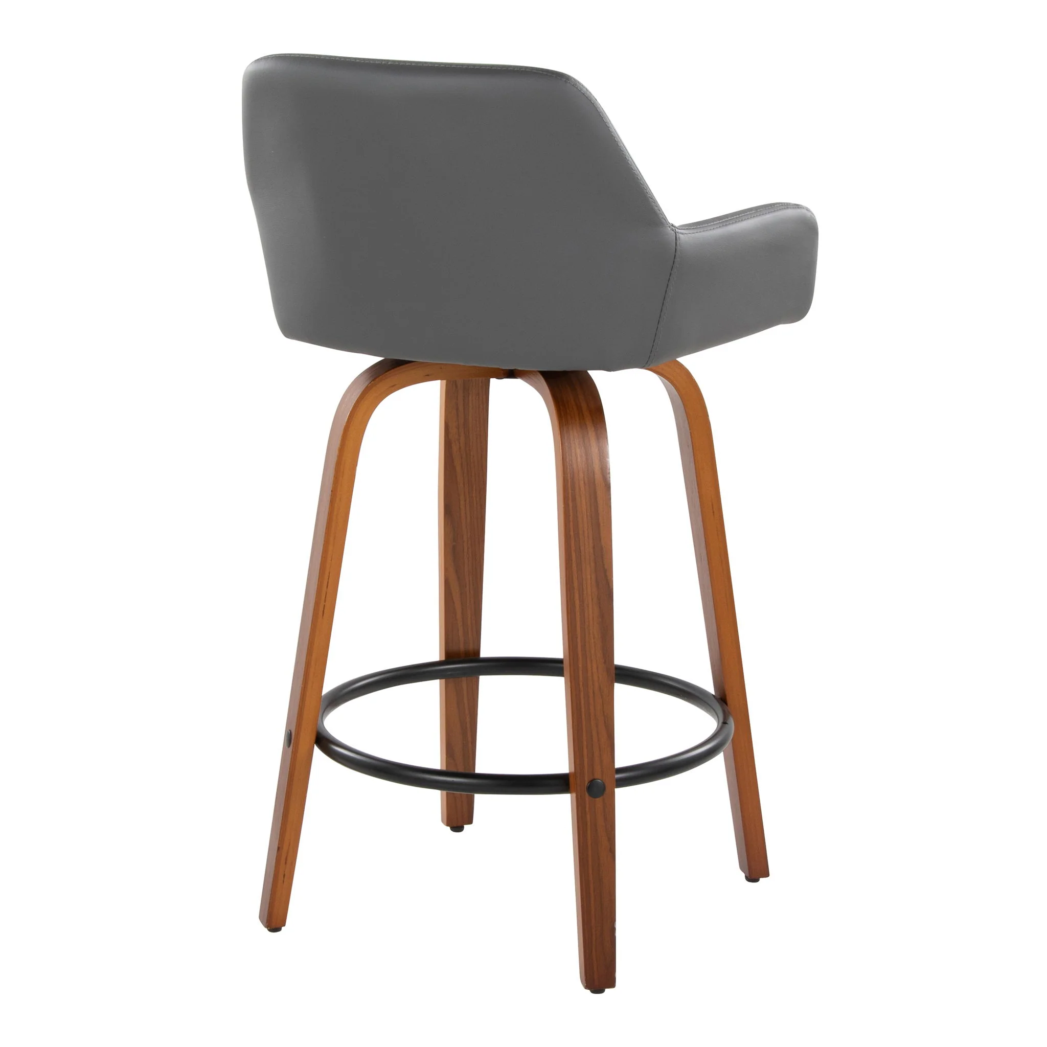Daniella - Contemporary Fixed Height Counter Stool With Swivel With Round Footrest (Set of 2) - Image 19