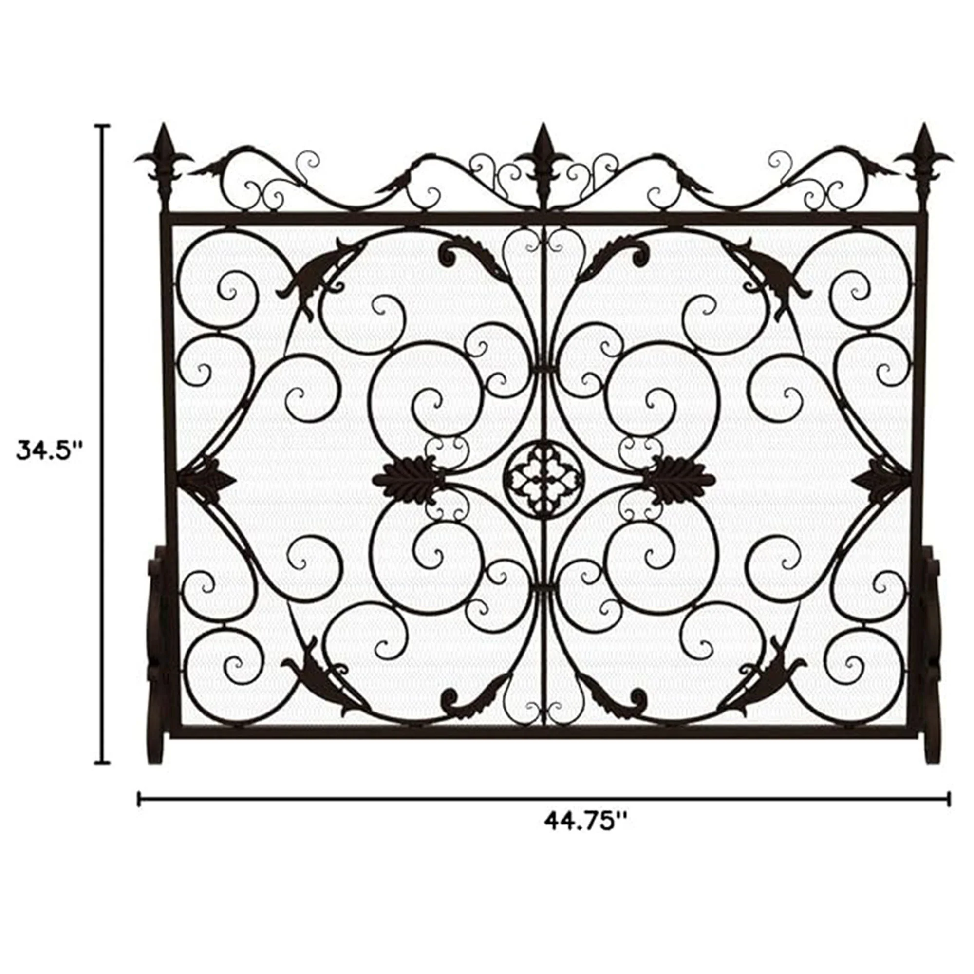 Darcie - Wrought Fireplace Screen, Ornate Design - Image 3