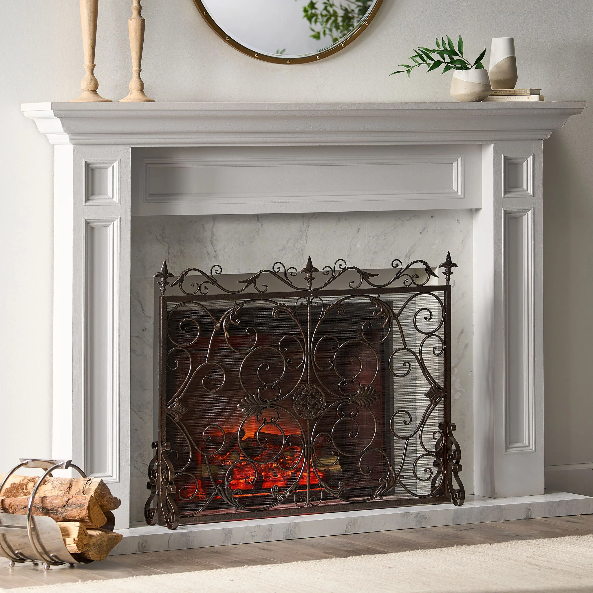 Darcie - Wrought Fireplace Screen, Ornate Design - Image 6