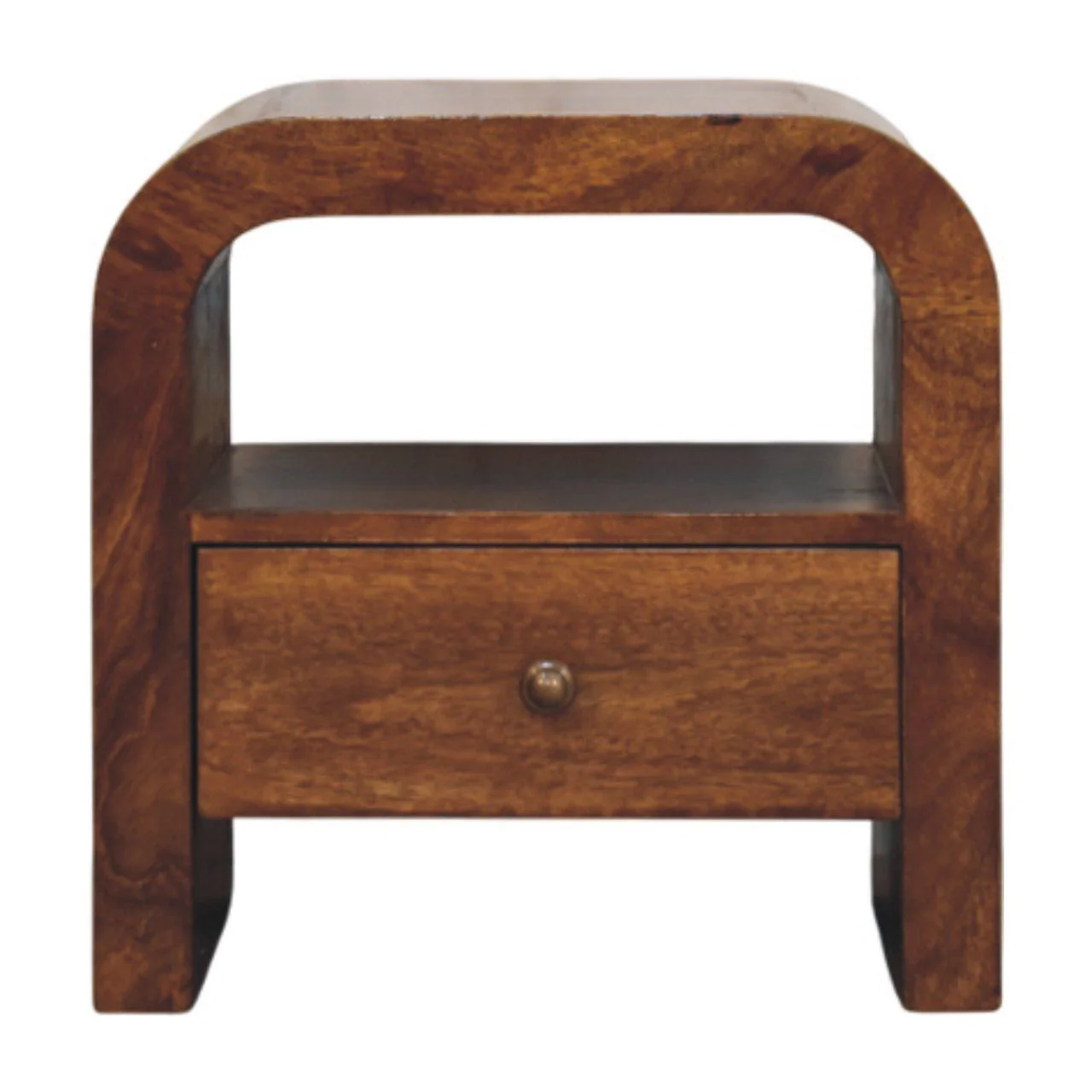Darcy - Nightstand With Drawer And Open Shelf - Brown - Image 2
