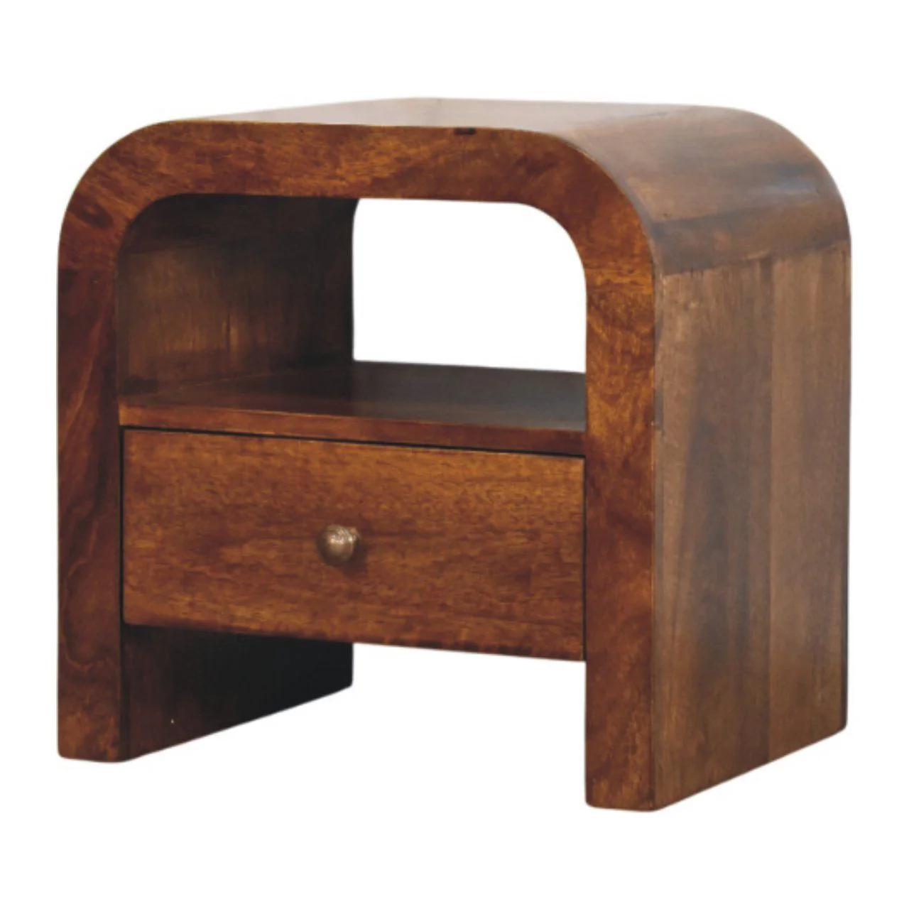 Darcy - Nightstand With Drawer And Open Shelf - Brown - Image 4