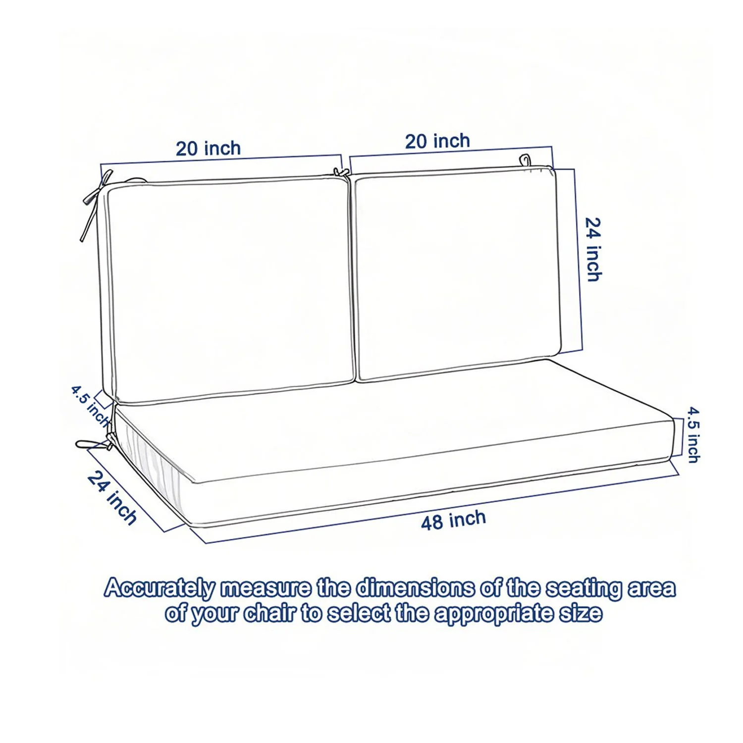 Deep Seat Waterproof Replacement Patio Chair Cushions For Patio Furniture - Image 8