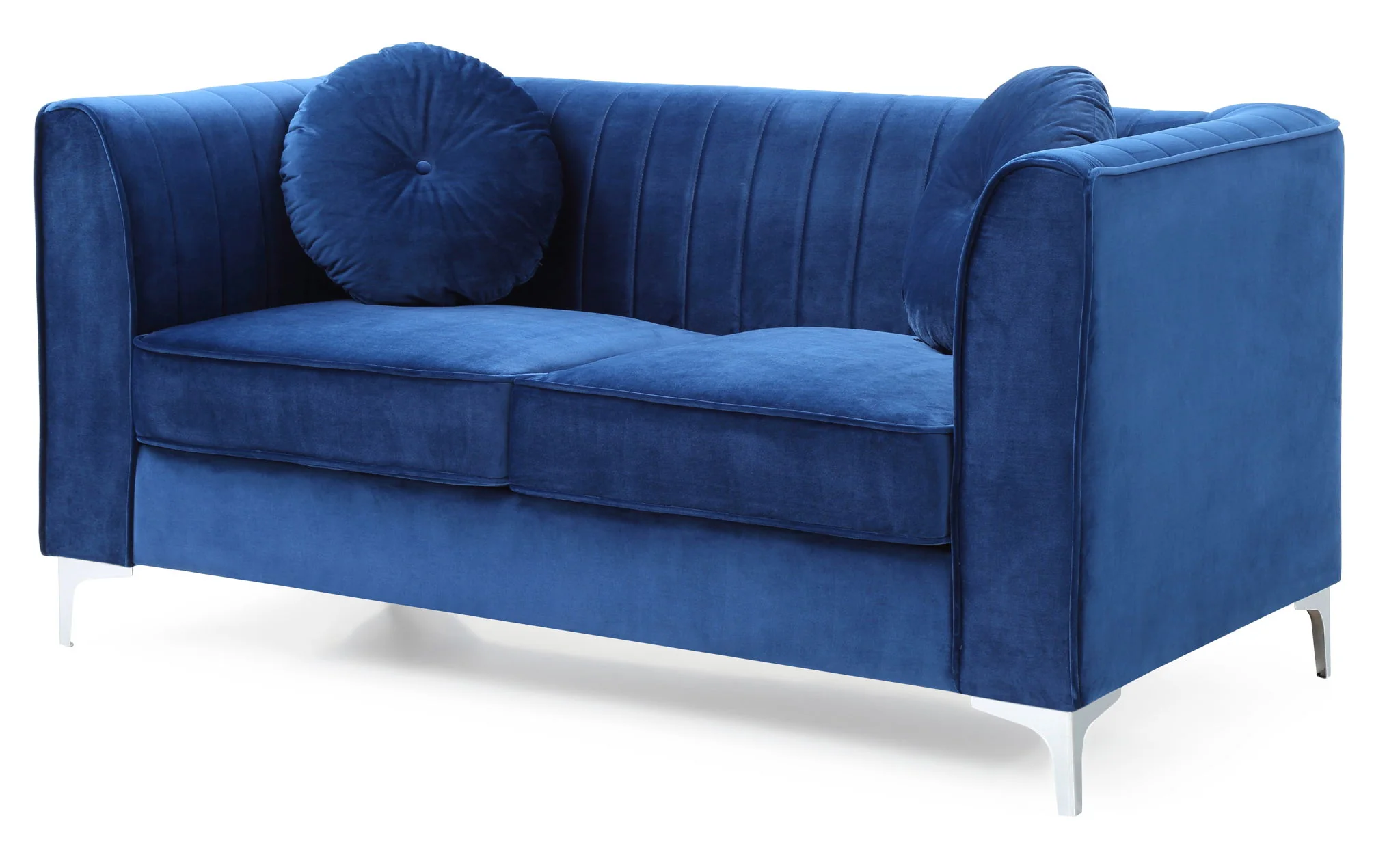 Glam Styled Micro Suede Loveseat - Image 7