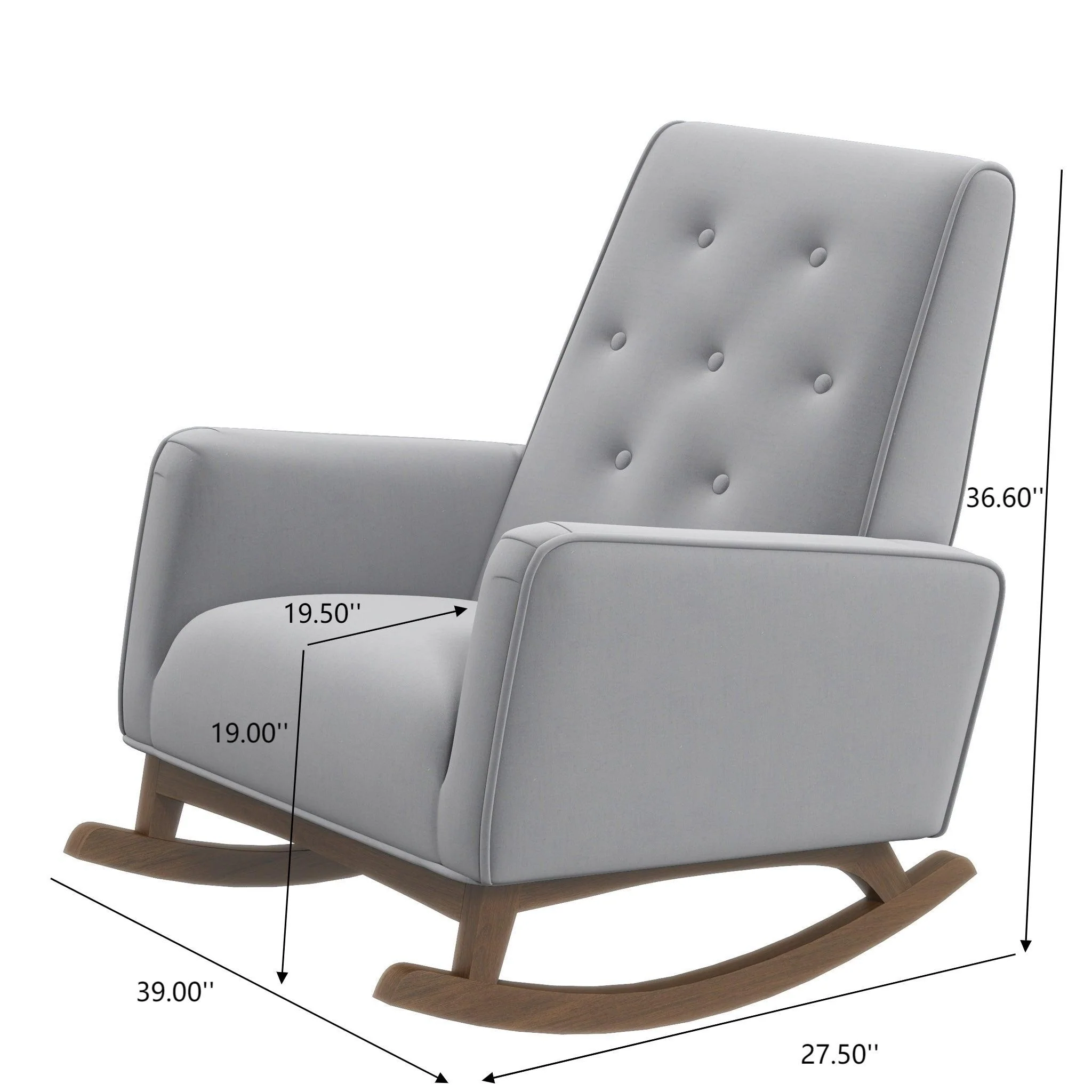 Demetrius - Solid Wood Rocking Chair - Image 9