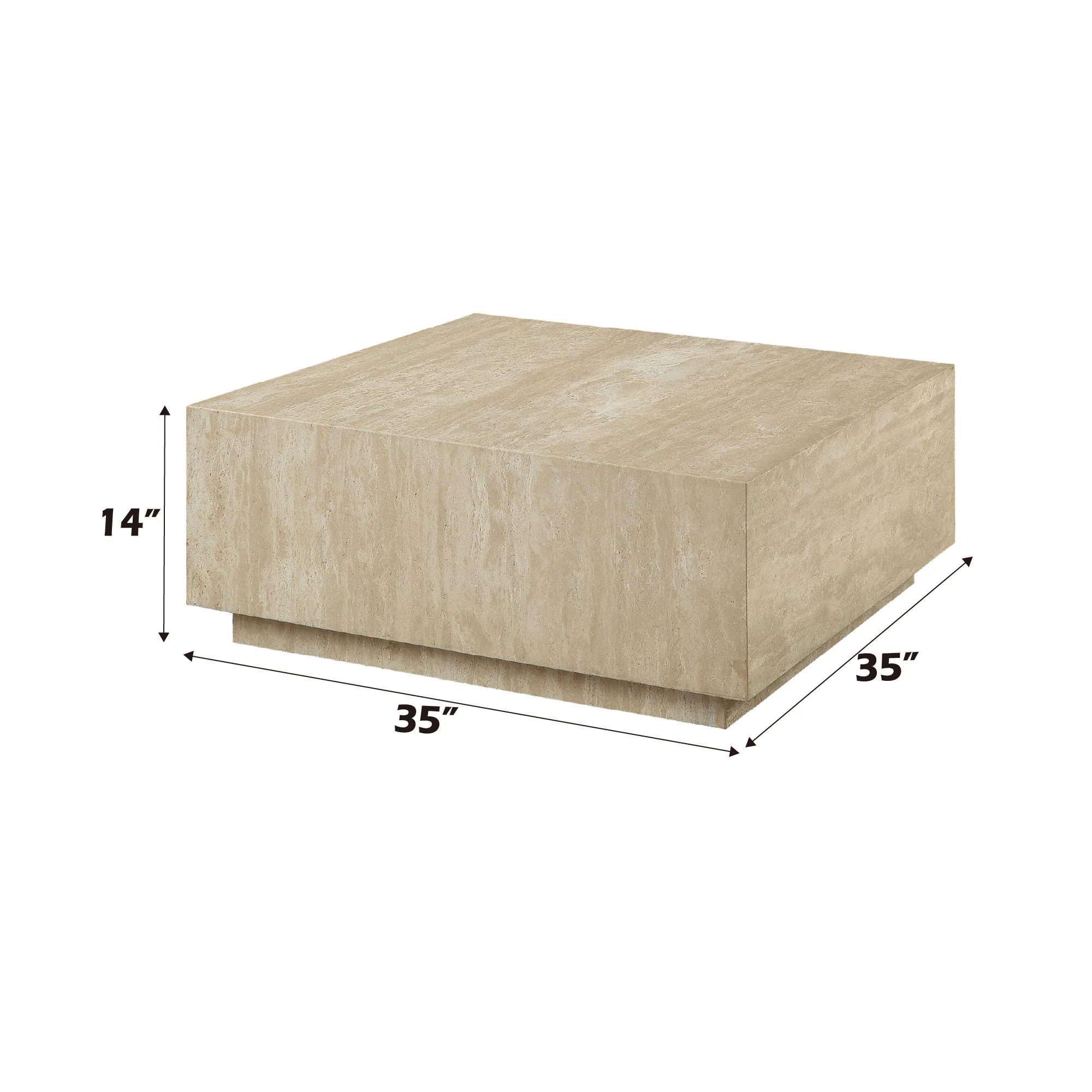 Deon - Travertine Table - Beige - Image 2