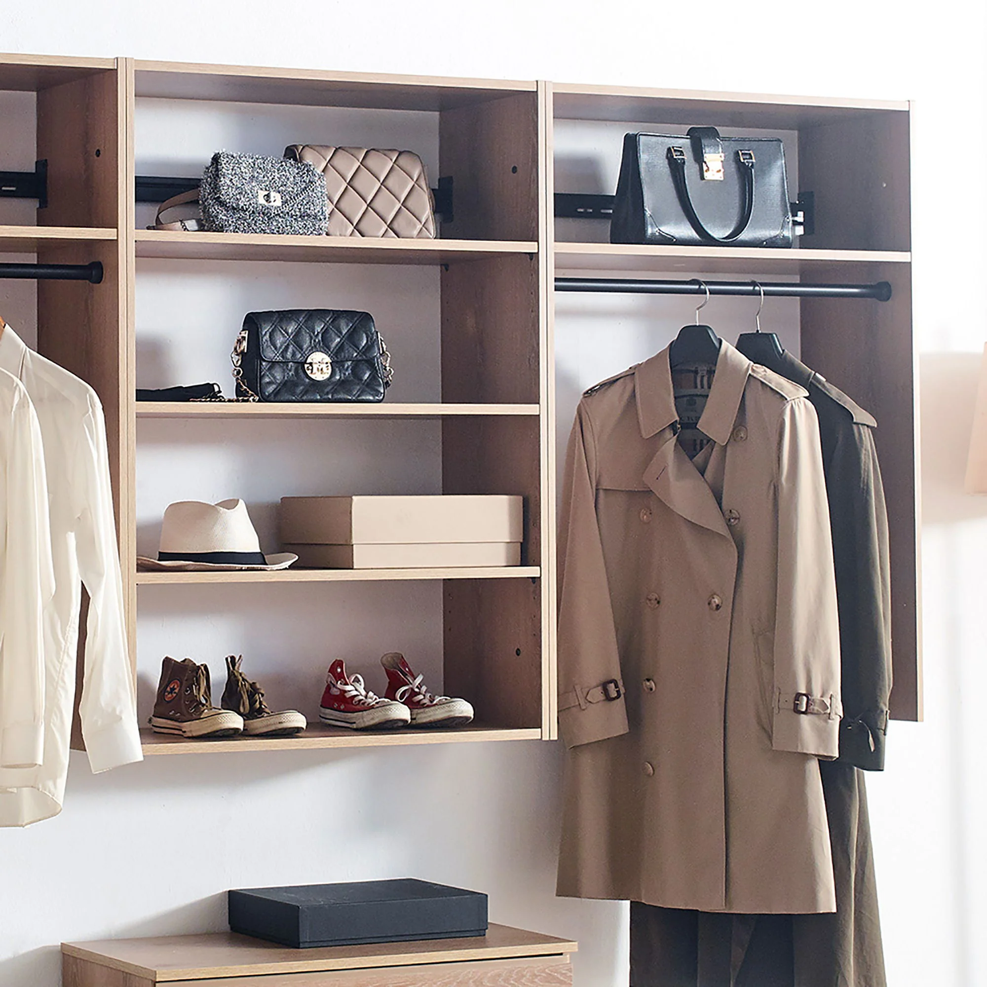 Devi - Wall Mounted Closet System With Modular Units - Image 4