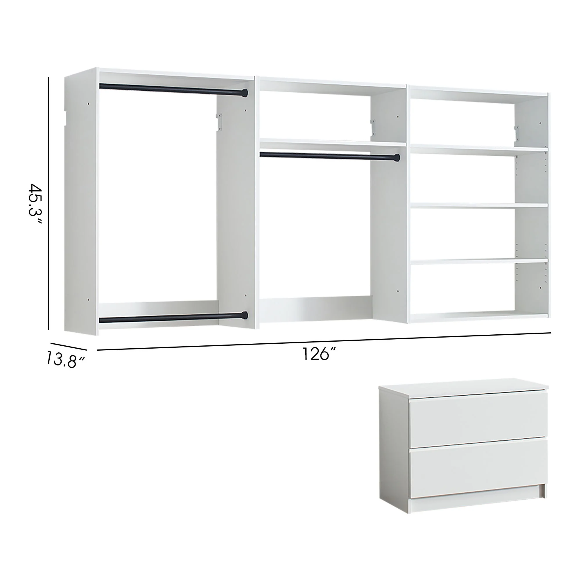 Devi - Wall Mounted Wood Closet System & Modular Units - Image 8