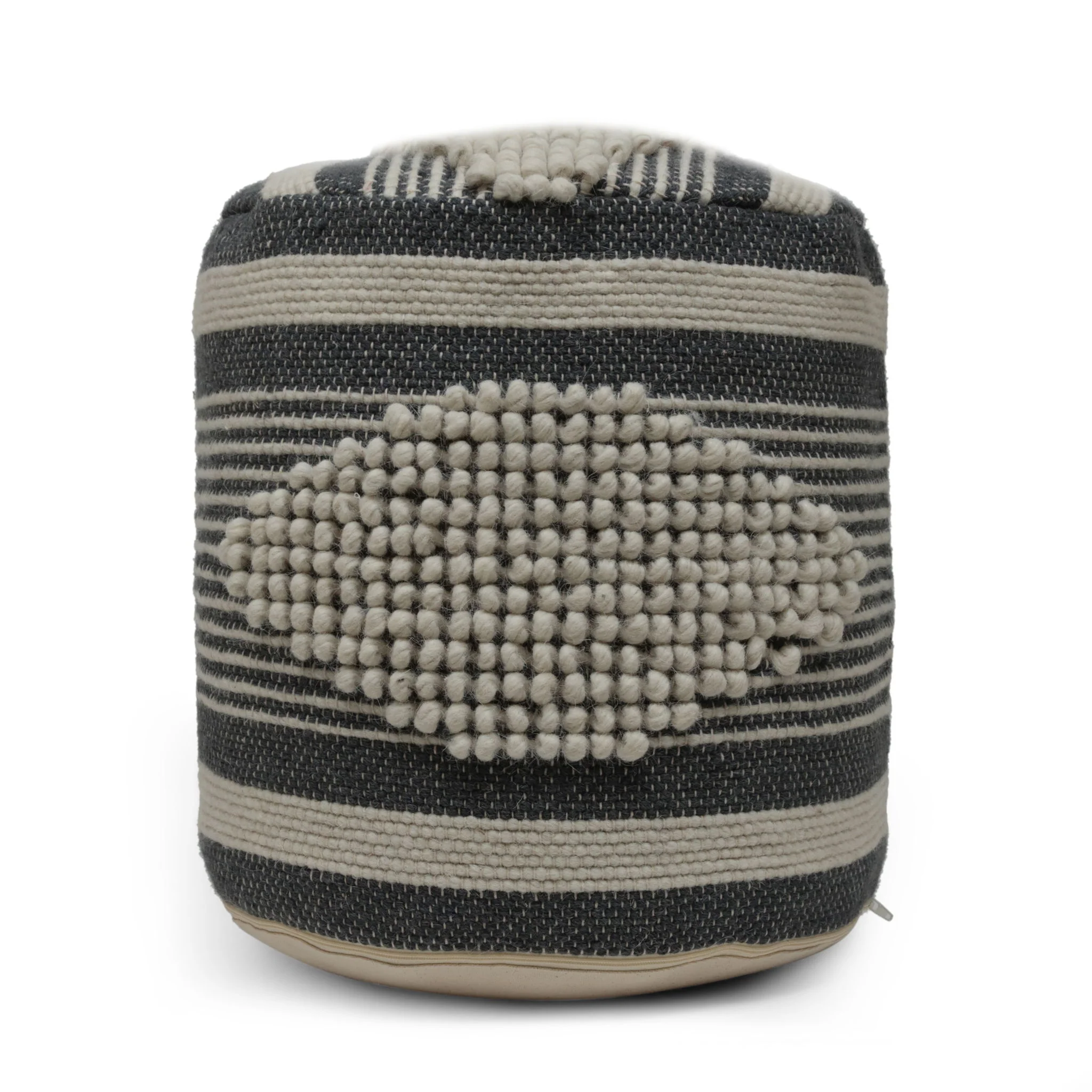 Diamond - Handcrafted Cylindrical Pouf - Image 3
