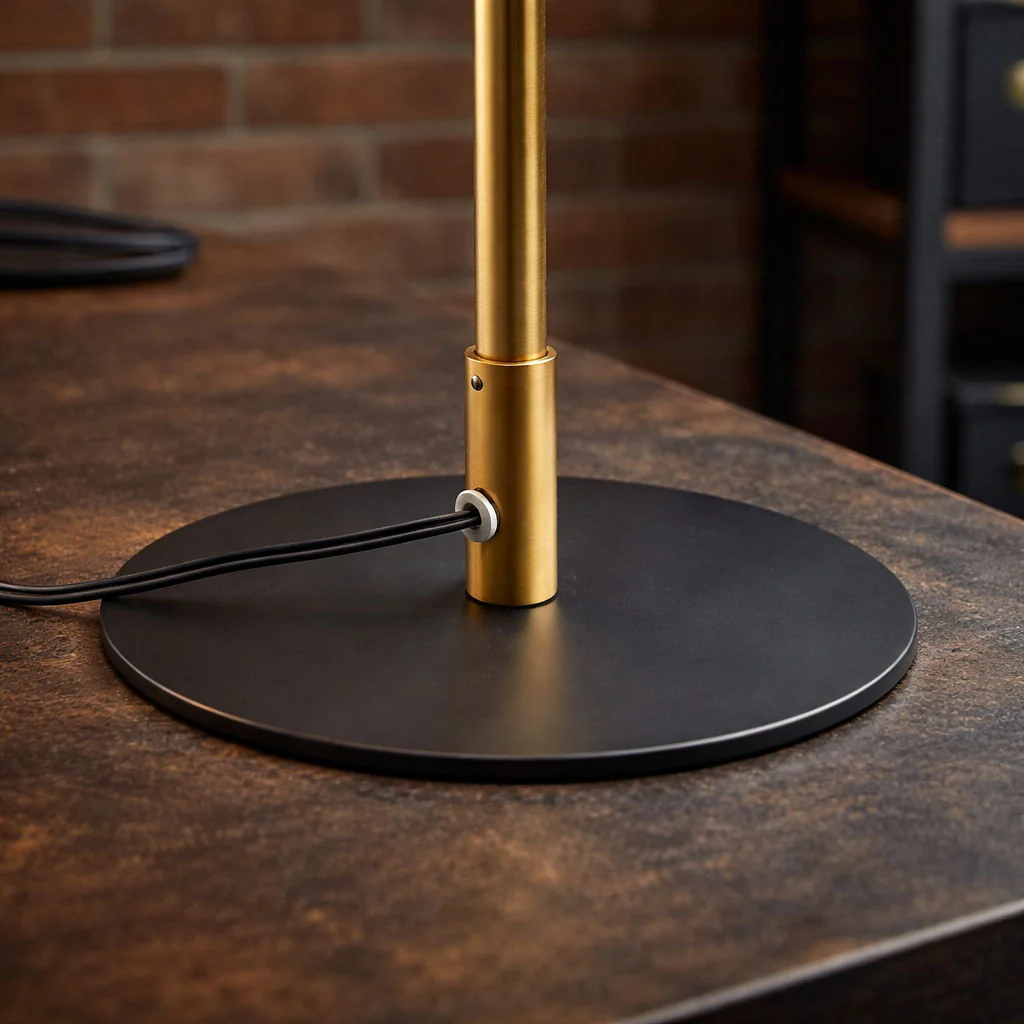 Dimond - LED Table Lamp With On / Off Switch Round Base - Black / Gold - Image 2