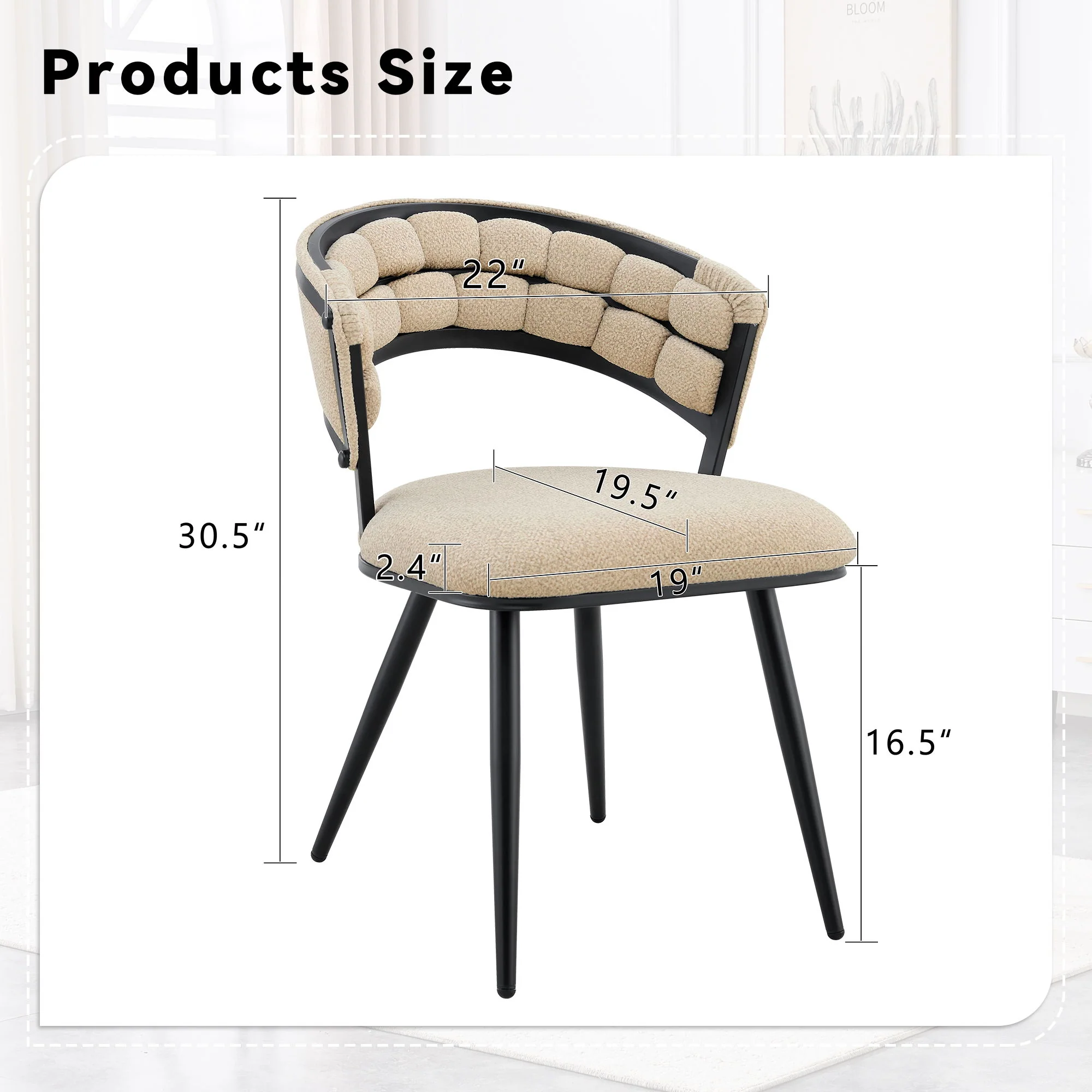 Dining Chairs For Dining Room & Kitchen (Set of 2) - Image 8