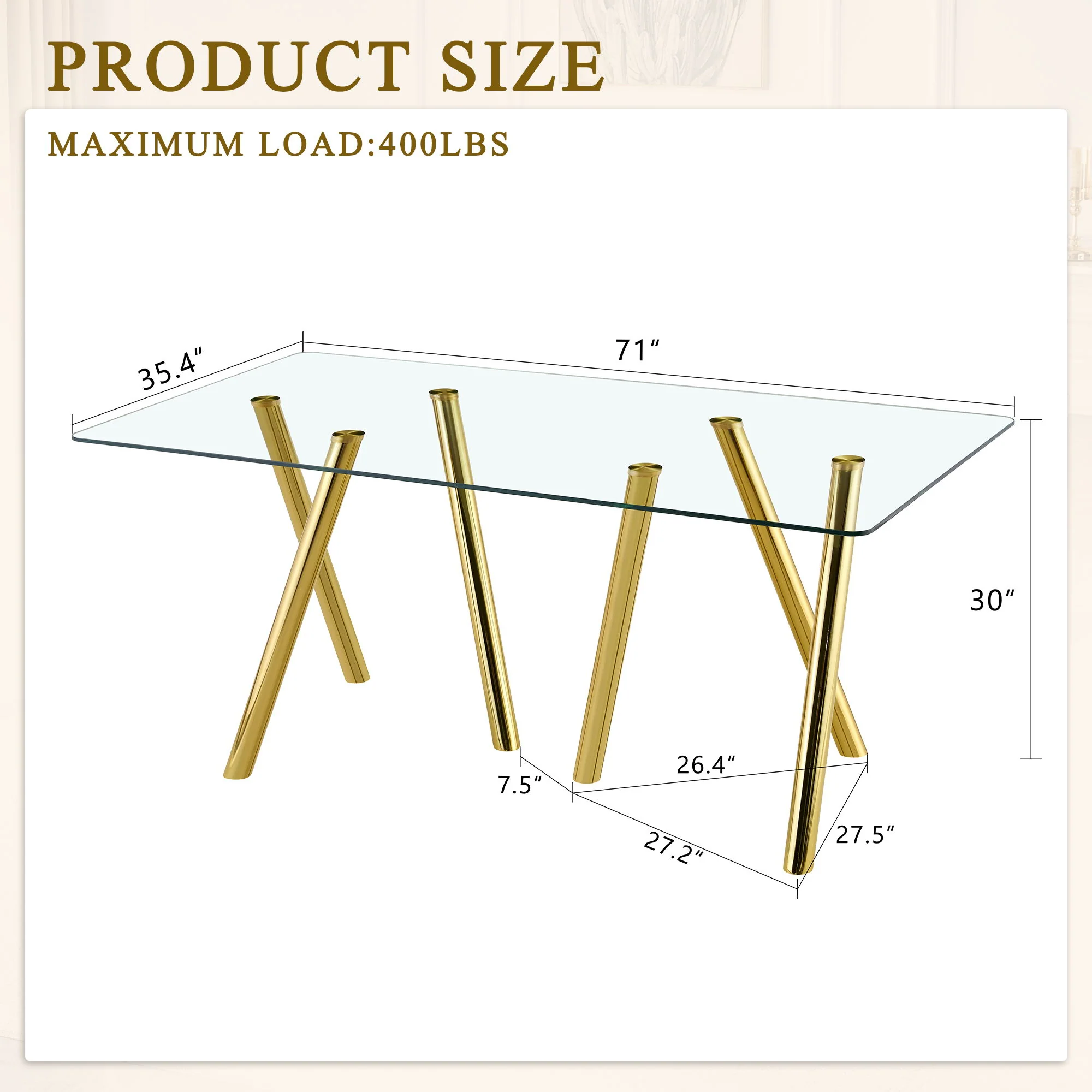 Dining Table With Transparent Surface - Image 6