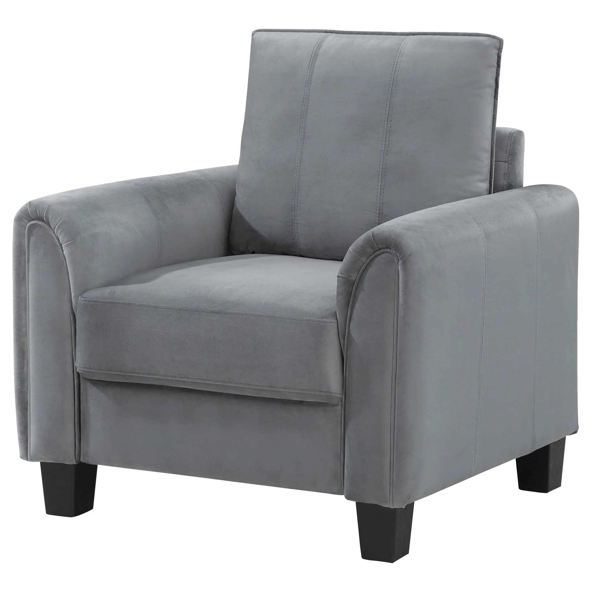 Dixon - Upholstered Rolled Arm Accent Chair - Gray - Image 3