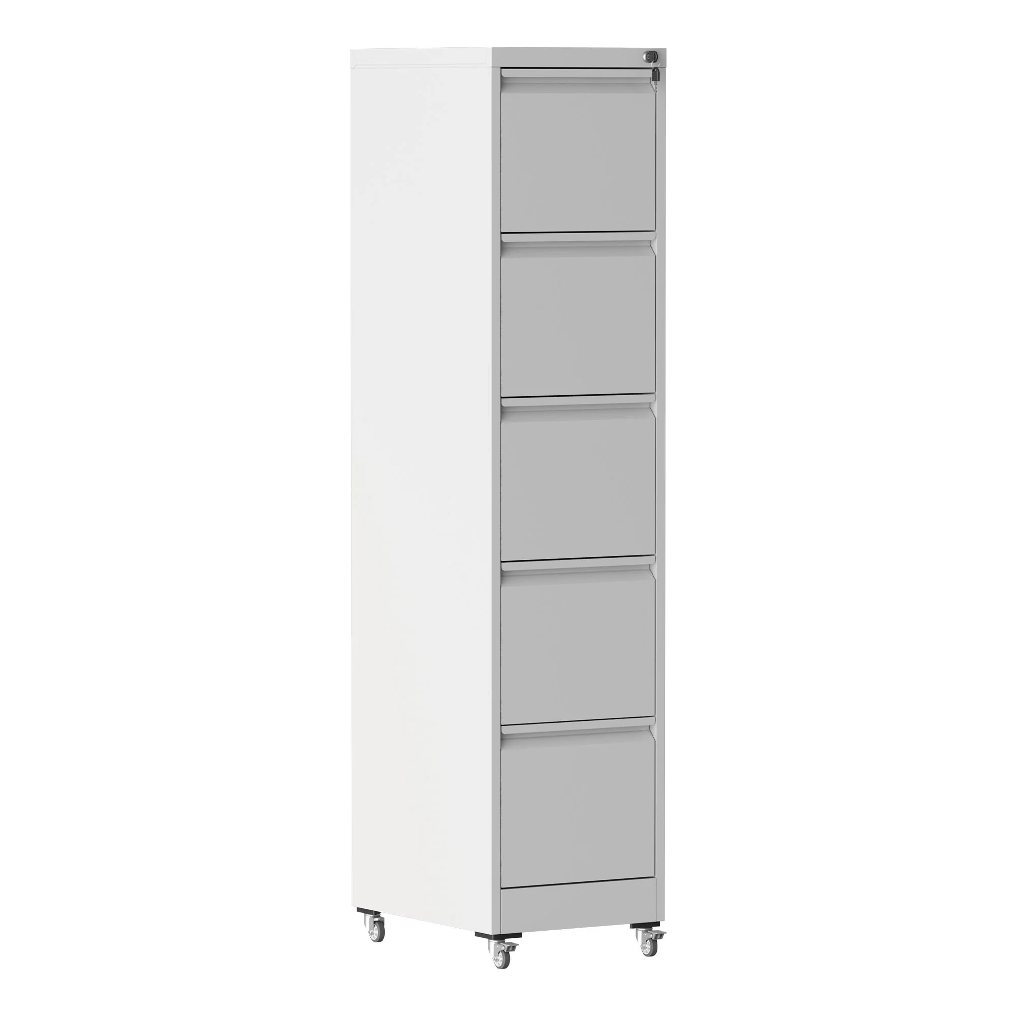Drawer Metal Locking Vertical File Cabinet With Wheels Heavy Duty Lockable Storage - Image 4