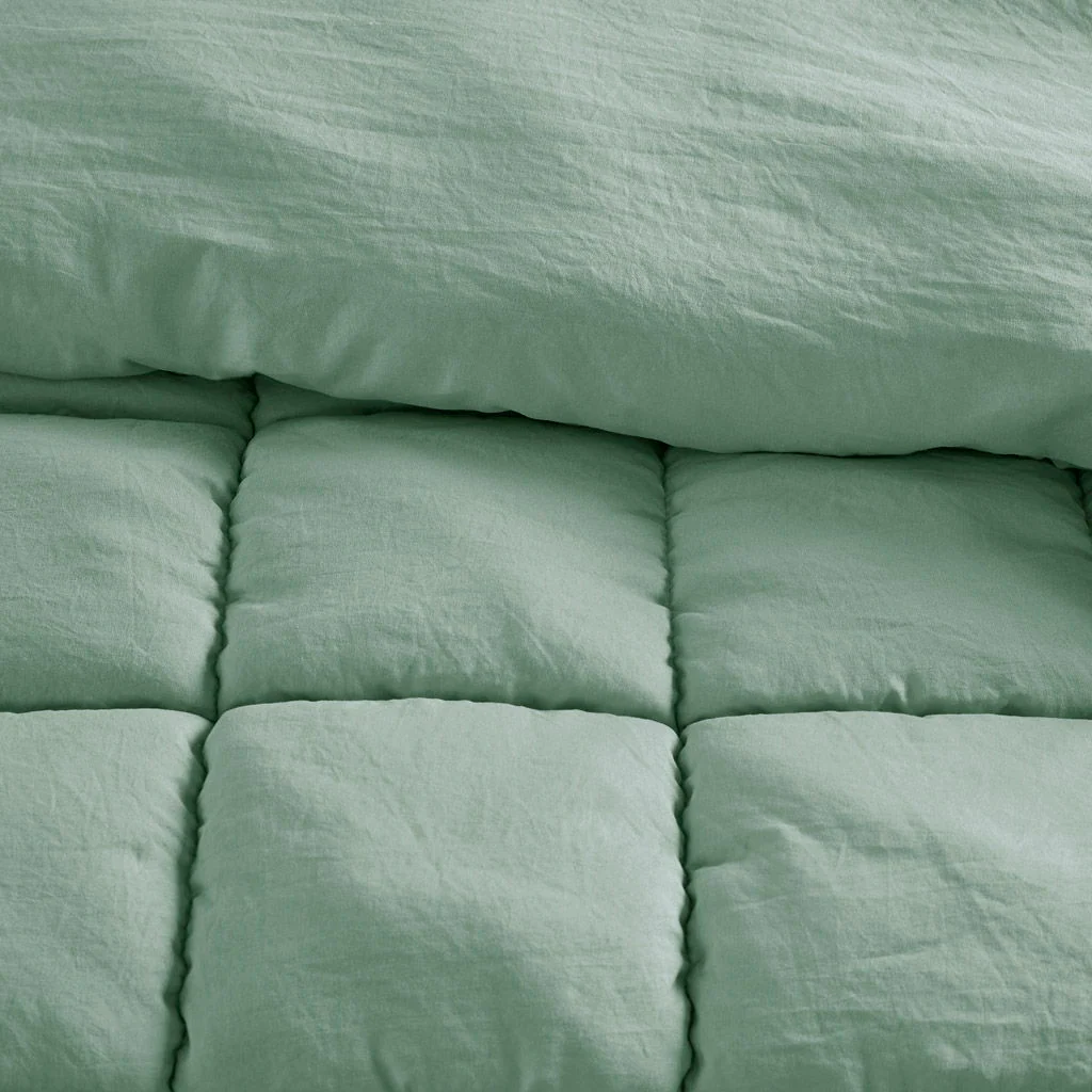 Dream Puff - Down Alternative Comforter Set - Green - Image 4