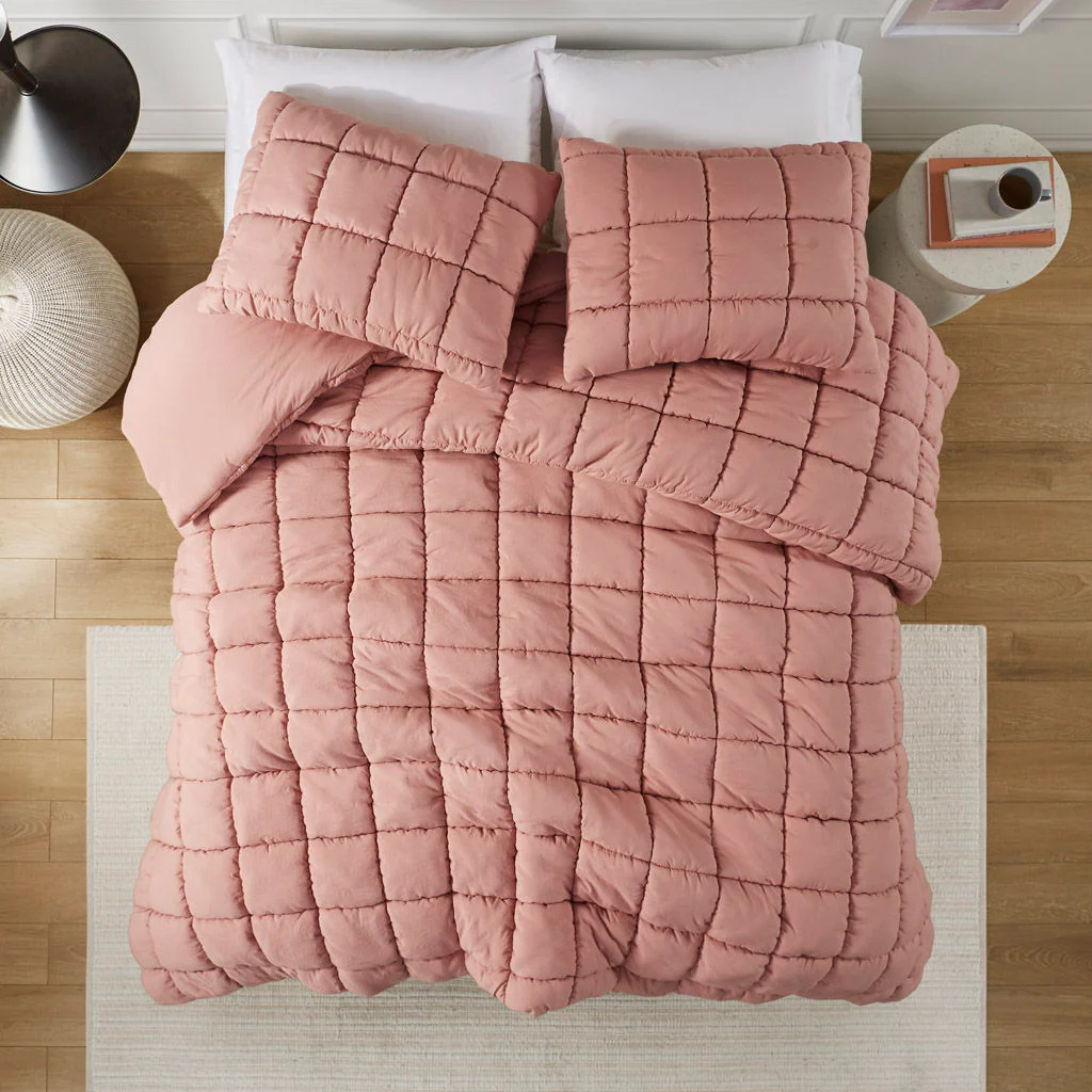 Dream Puff - Down Alternative Comforter Set - Pink - Image 3