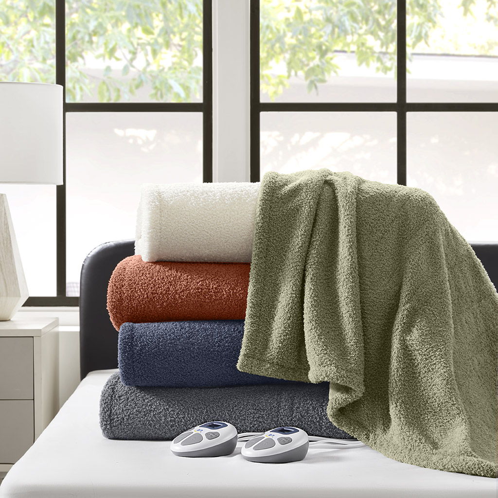 Dream Soft Heated - Twin Blanket - Rust - Image 4