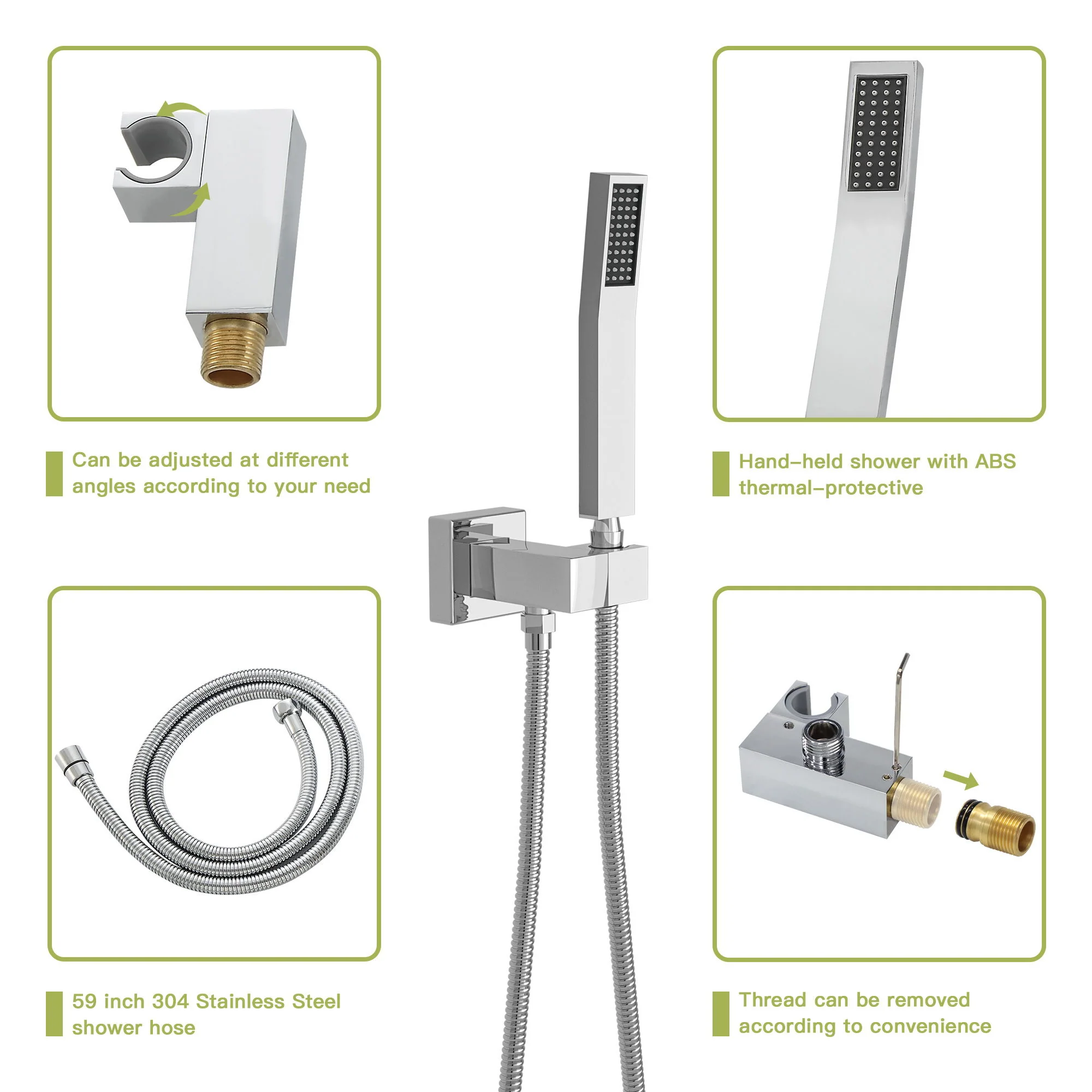 Dual Shower Head System With Ceiling Mount And Rough In Valve - Image 12