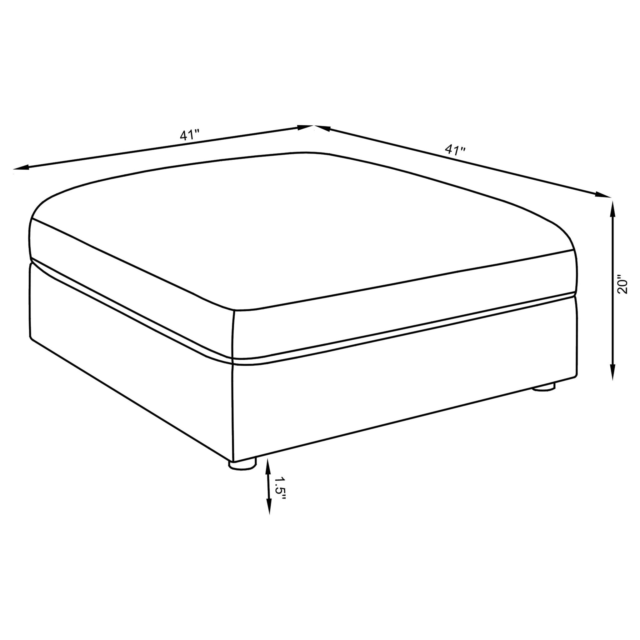 Duncan - Square Upholstered Ottoman - Image 3