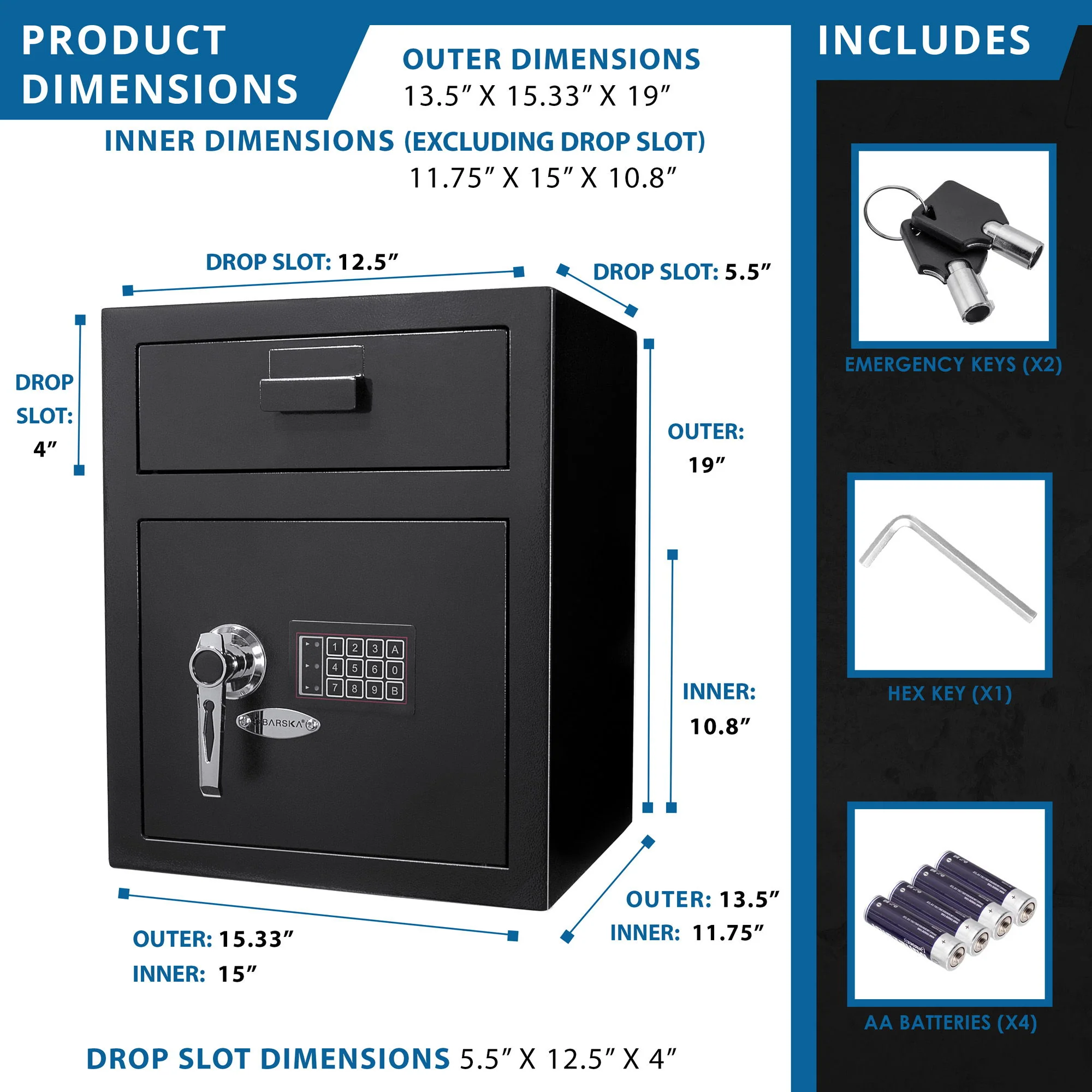 Durable Keypad Depository Safe - Image 5