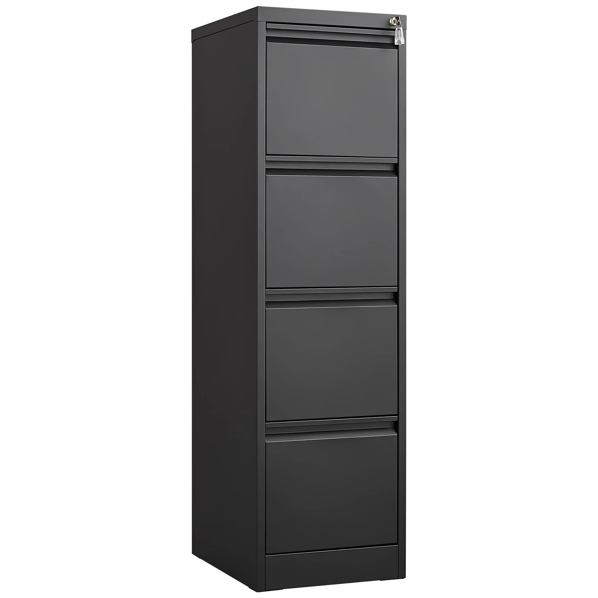 Durable Metal 3 Drawer File Cabinet With Lock For Office Storage - Image 3
