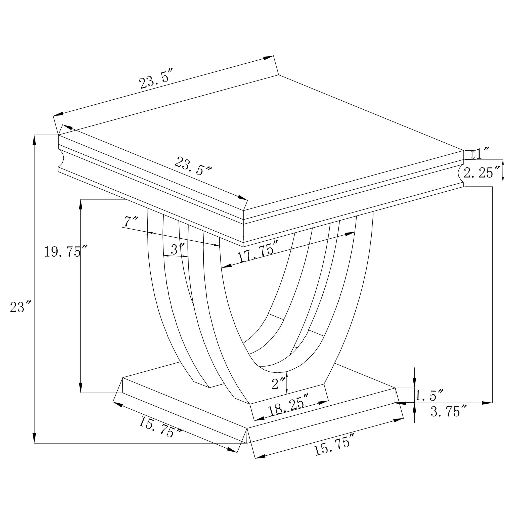 Durante - U-Shaped Base Table - Image 5