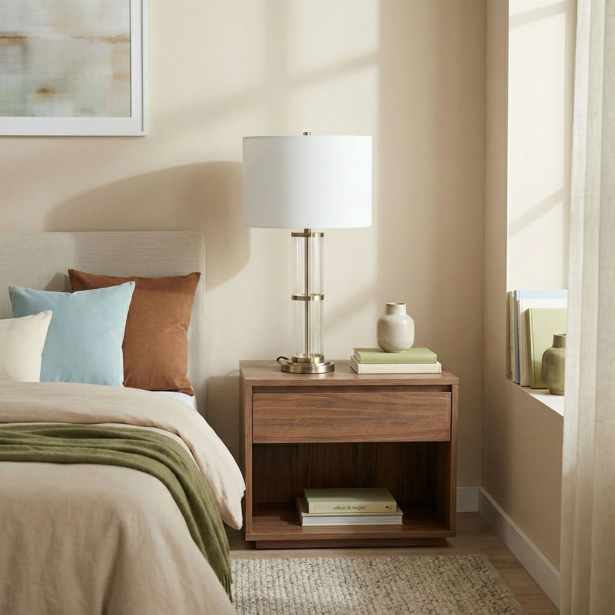 Echo - Table Lamp With On / Off Switch Clear Body Base - Clear / Silver / White - Image 2