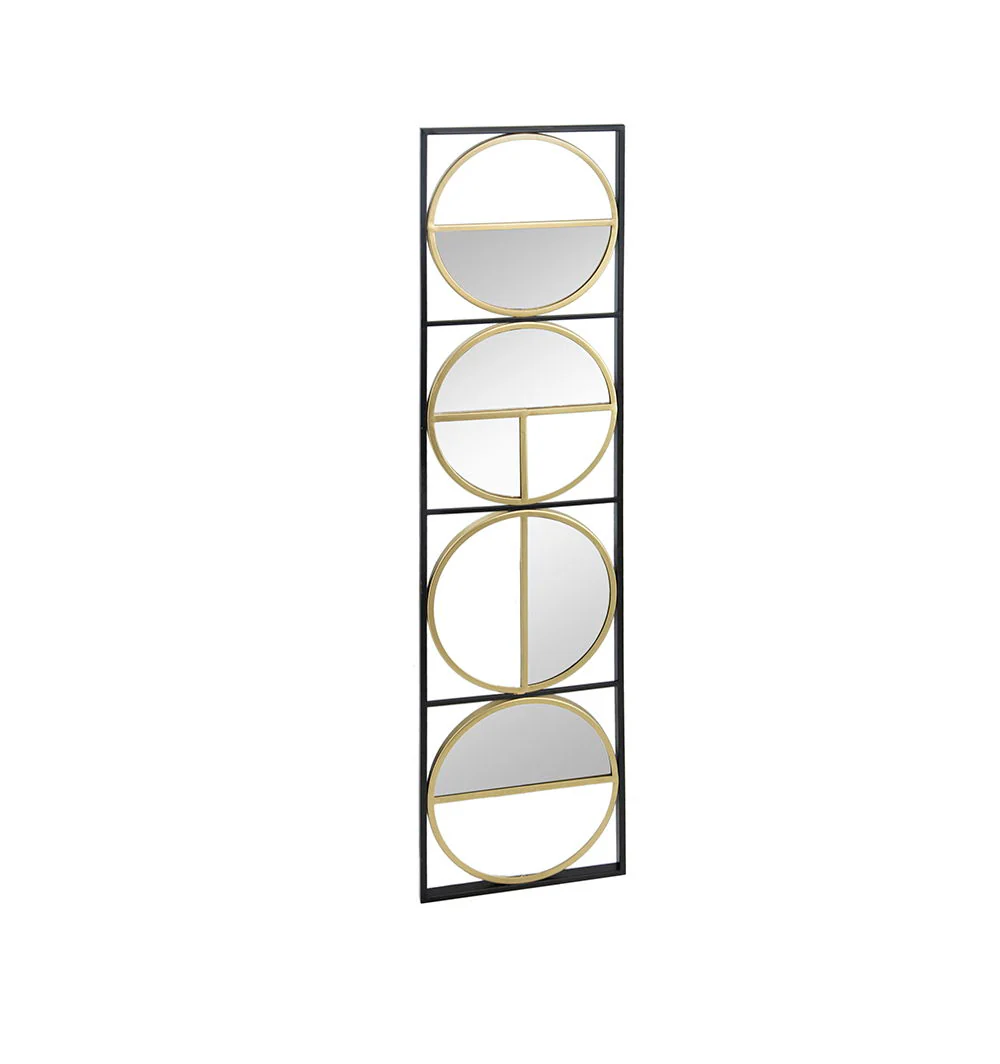 Eclectic Styling Metal Beaded Wall Mirror With Contemporary Design For Bedroom, Liveroom & Entryway - Image 6