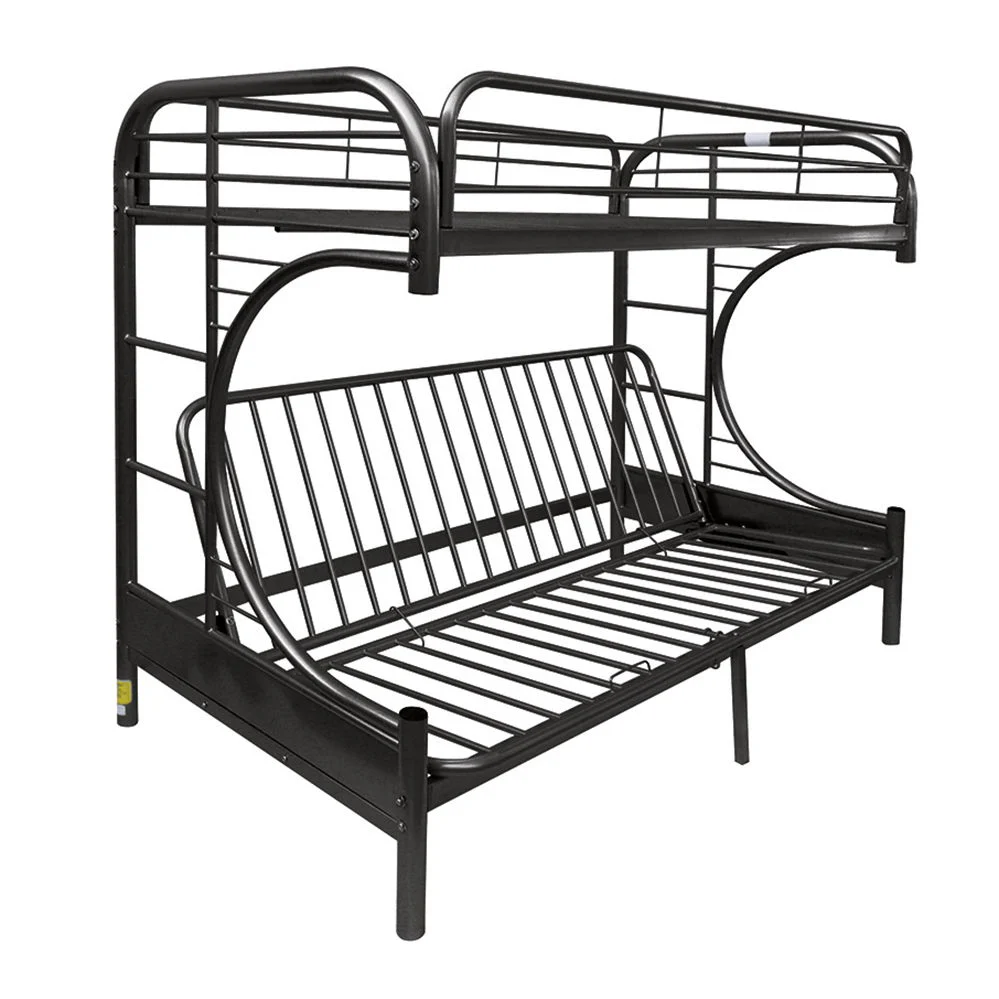 Eclipse - Twin Long Queen Futon Bunk Bed - Black - Image 4